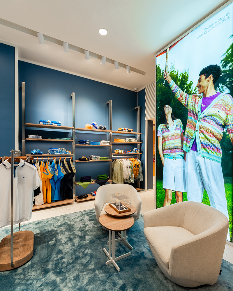 Lounge area of the Harmont & Blaine store in Miami Brickell.