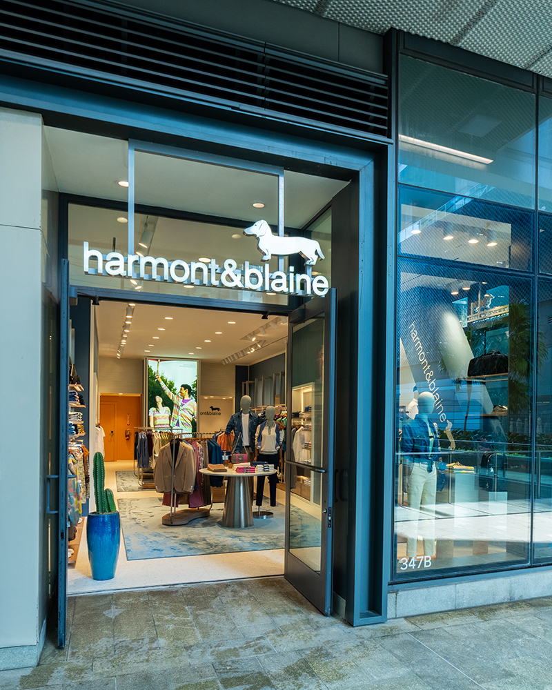 Entrada de la tienda Harmont & Blaine en Miami Brickell.