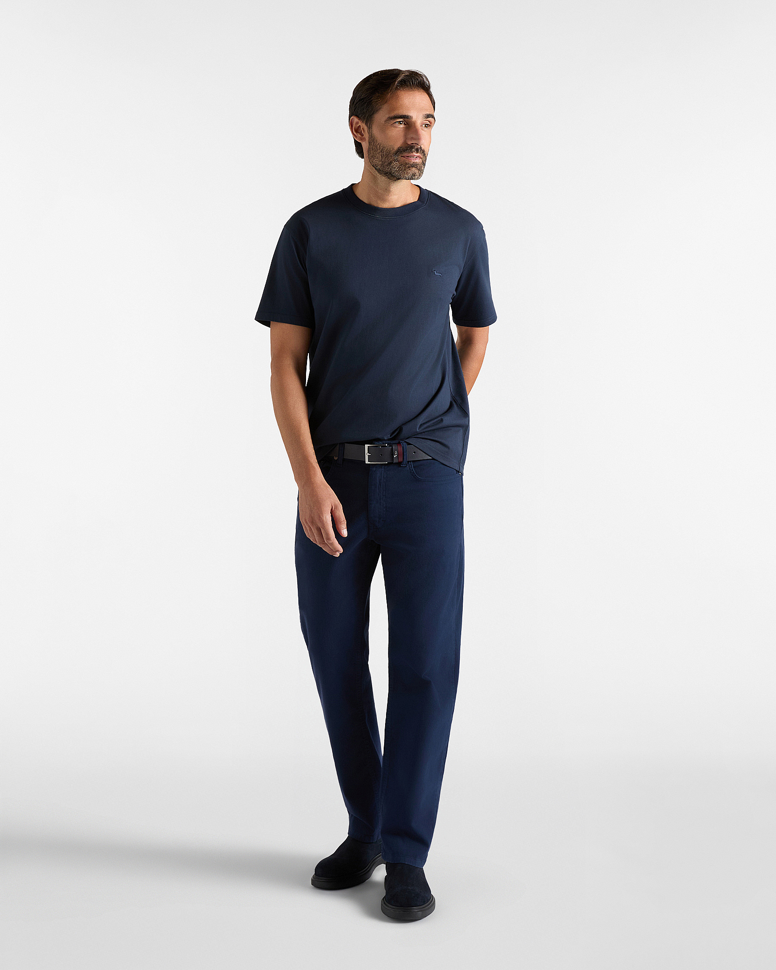 T-shirt Uomo in 100% puro cotone Relaxed Fit, BLU NAVY, large