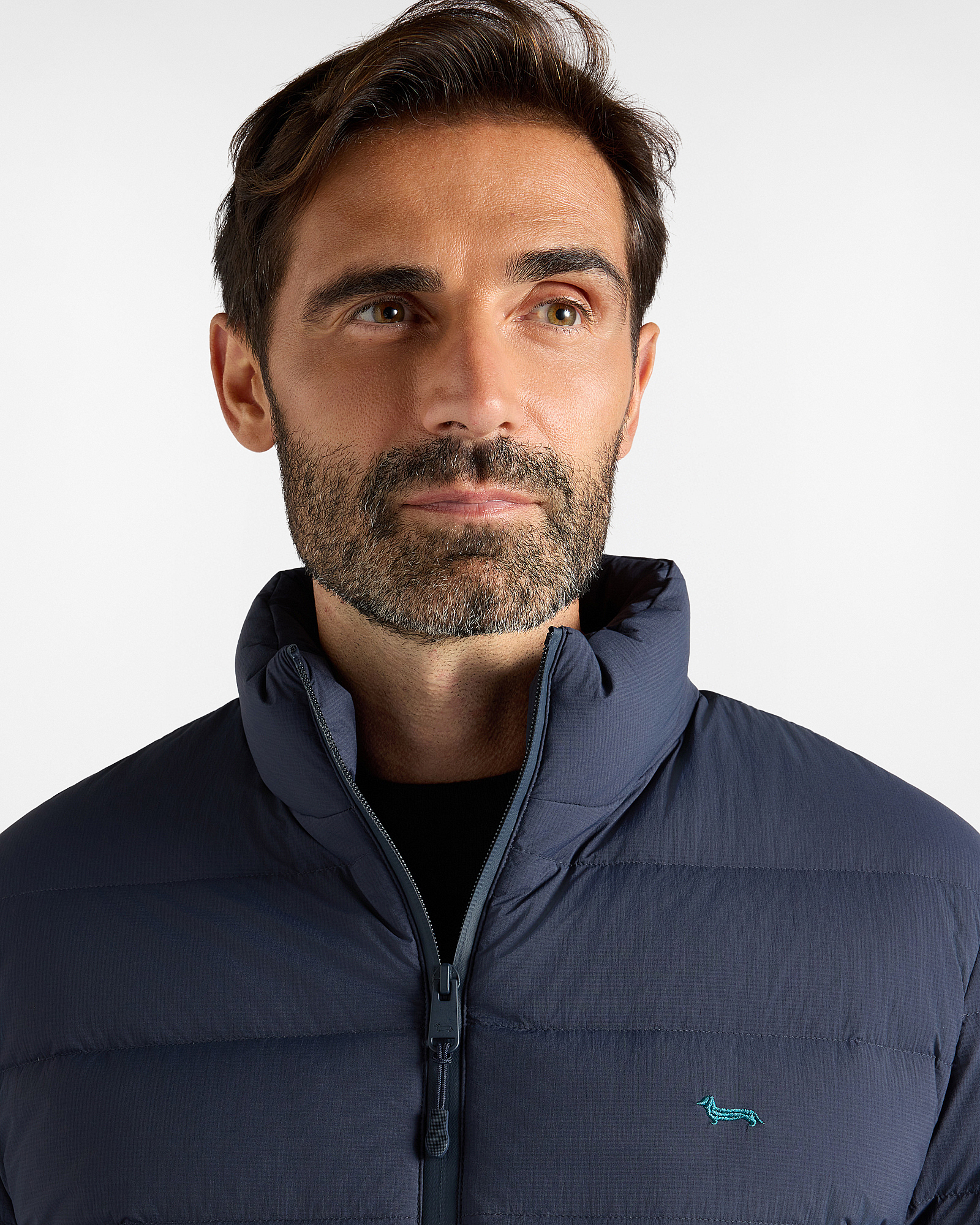 Men&rsquo;s padded bomber jacket in ripstop nylon, NAVY BLUE, large