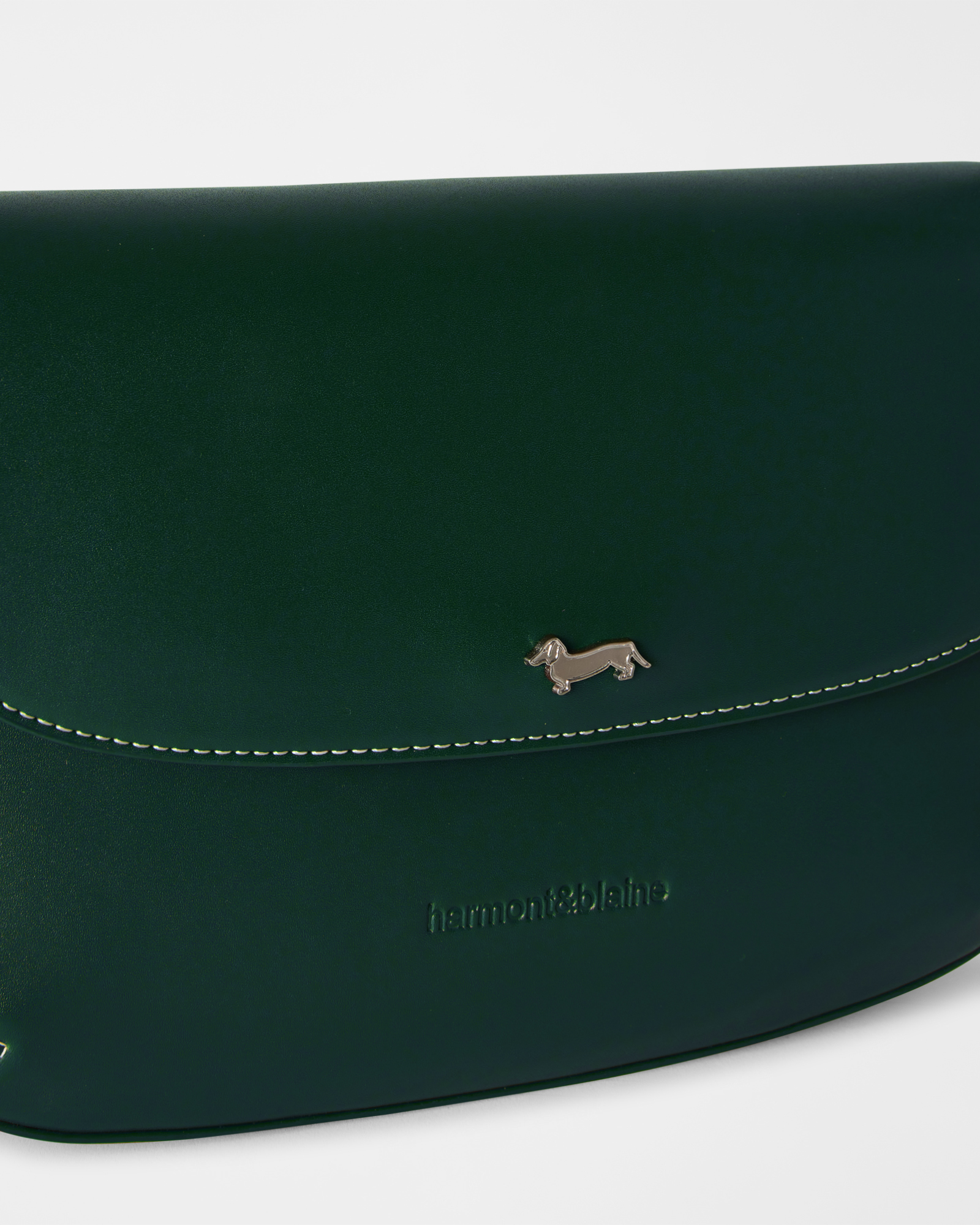Women's cross-body bag with flap, MINT, large