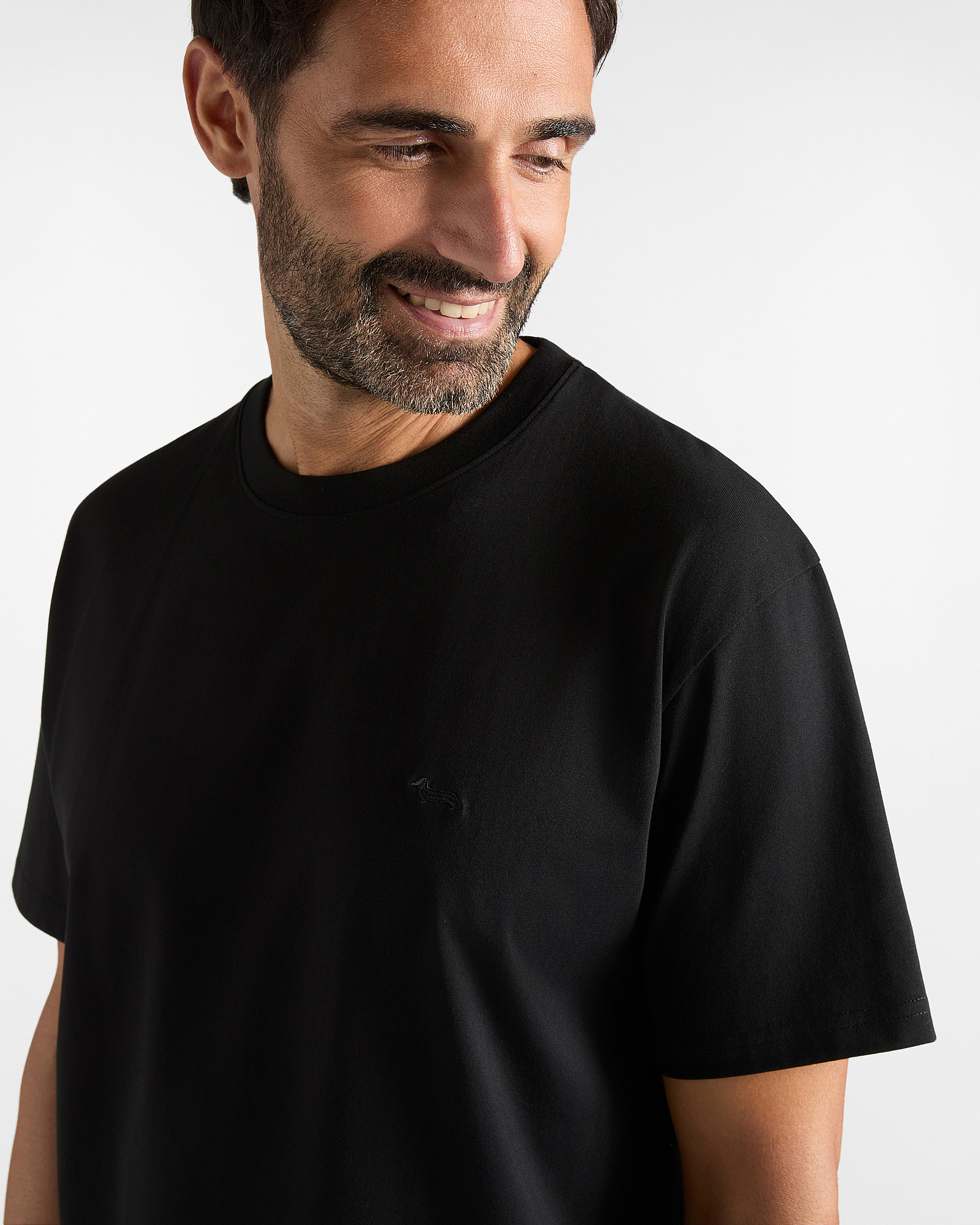 T-shirt Uomo in 100% puro cotone Relaxed Fit, NERO, large
