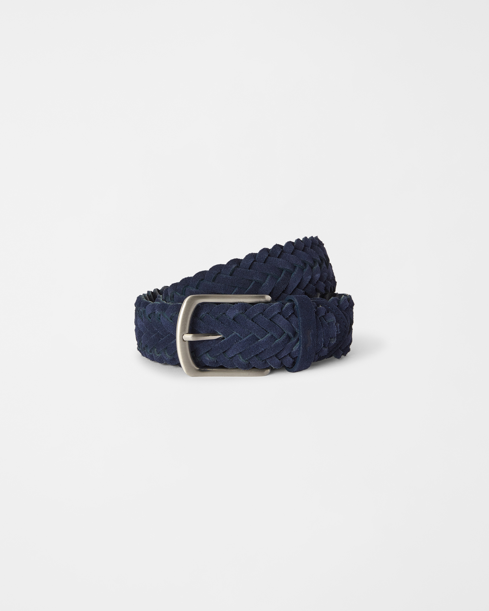Men's blue genuine leather belt