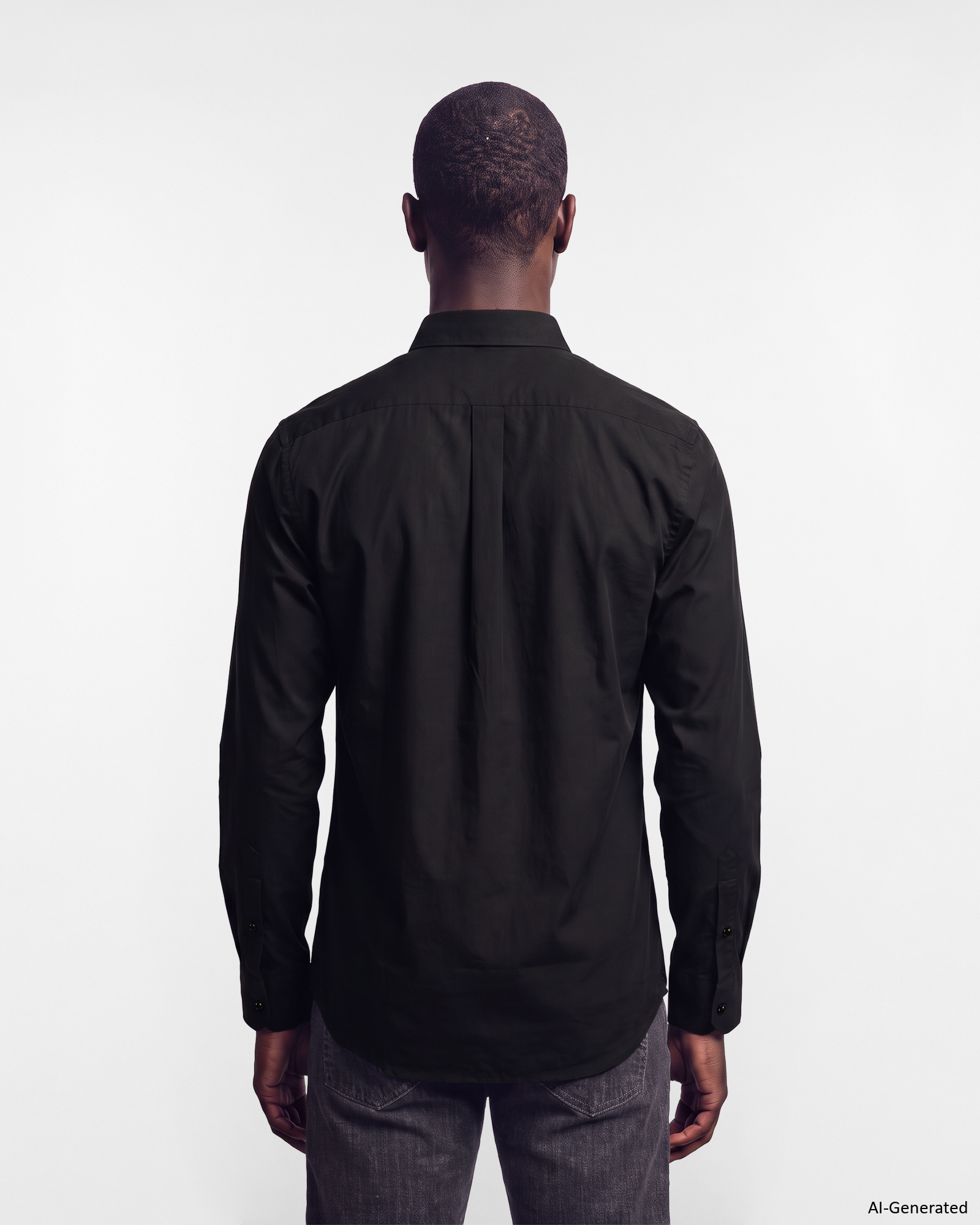 Men's regular-fit red poplin shirt, BLACK, large