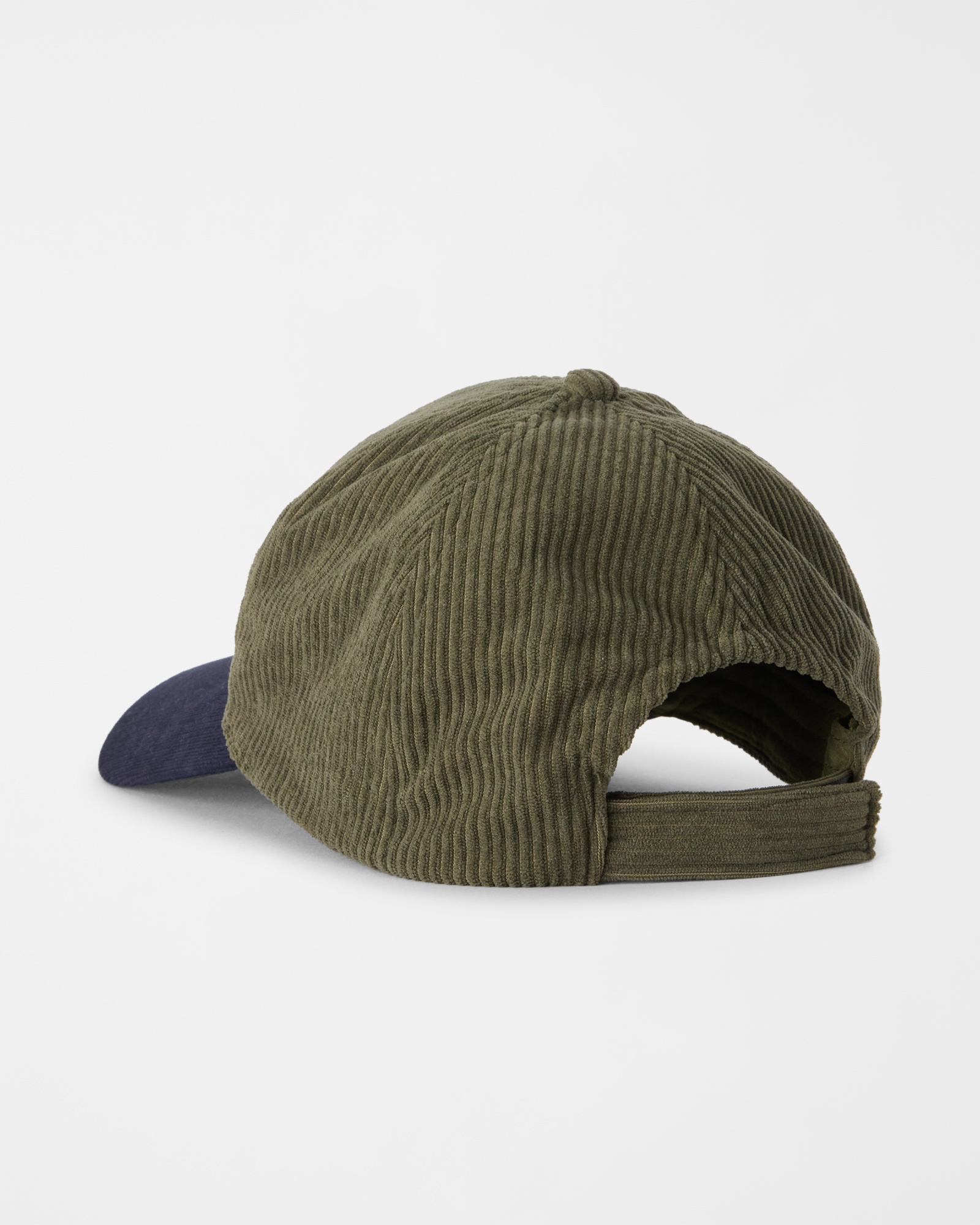Men's baseball cap in corduroy with contrasting peak, GREEN, large
