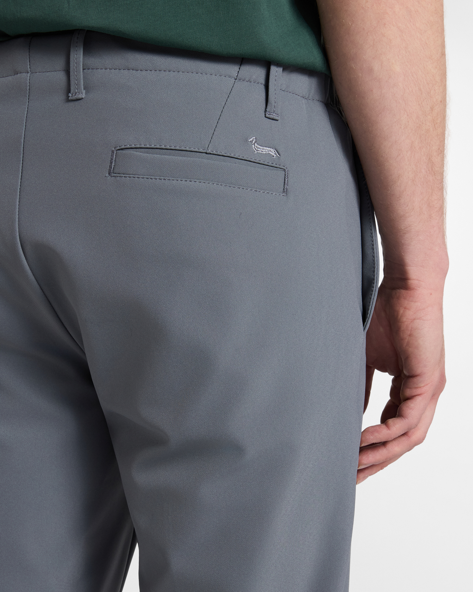 Pantalone Chino Uomo in nylon stretch D-Fit, GRIGIO, large