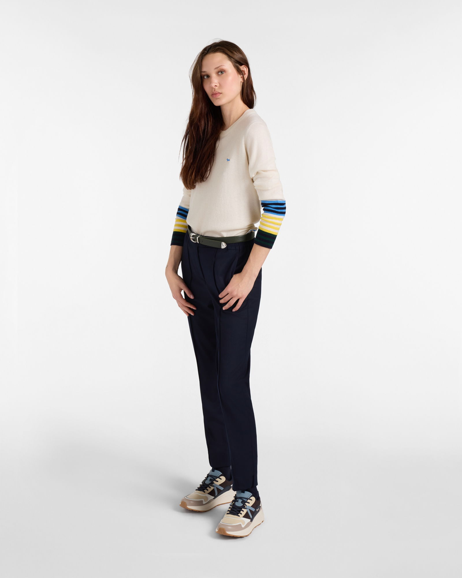 Jersey Mujer en mezcla de lana, BLANCO, large