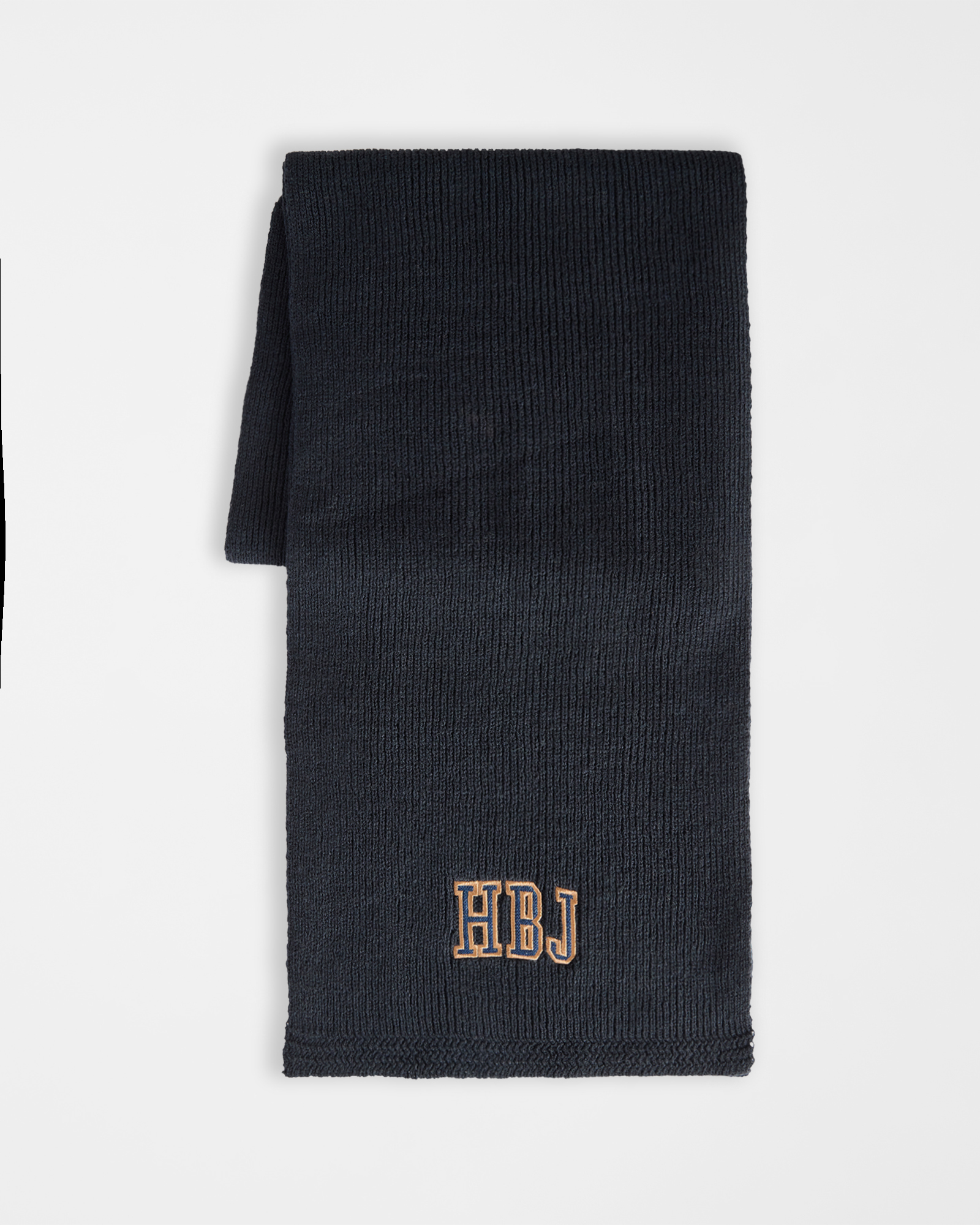 Sciarpa HBJ Uomo con Logo Lettering, BLU SCURO, large