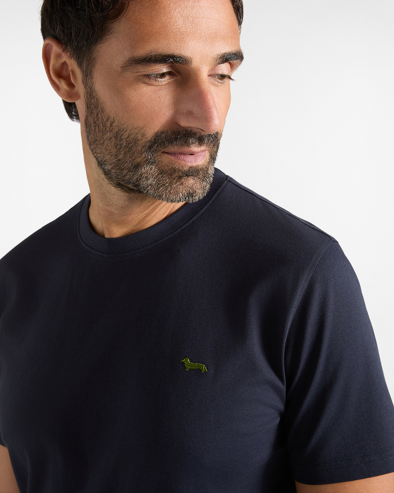 T-shirt Uomo in 100% puro cotone Narrow Fit, BLU NAVY, large