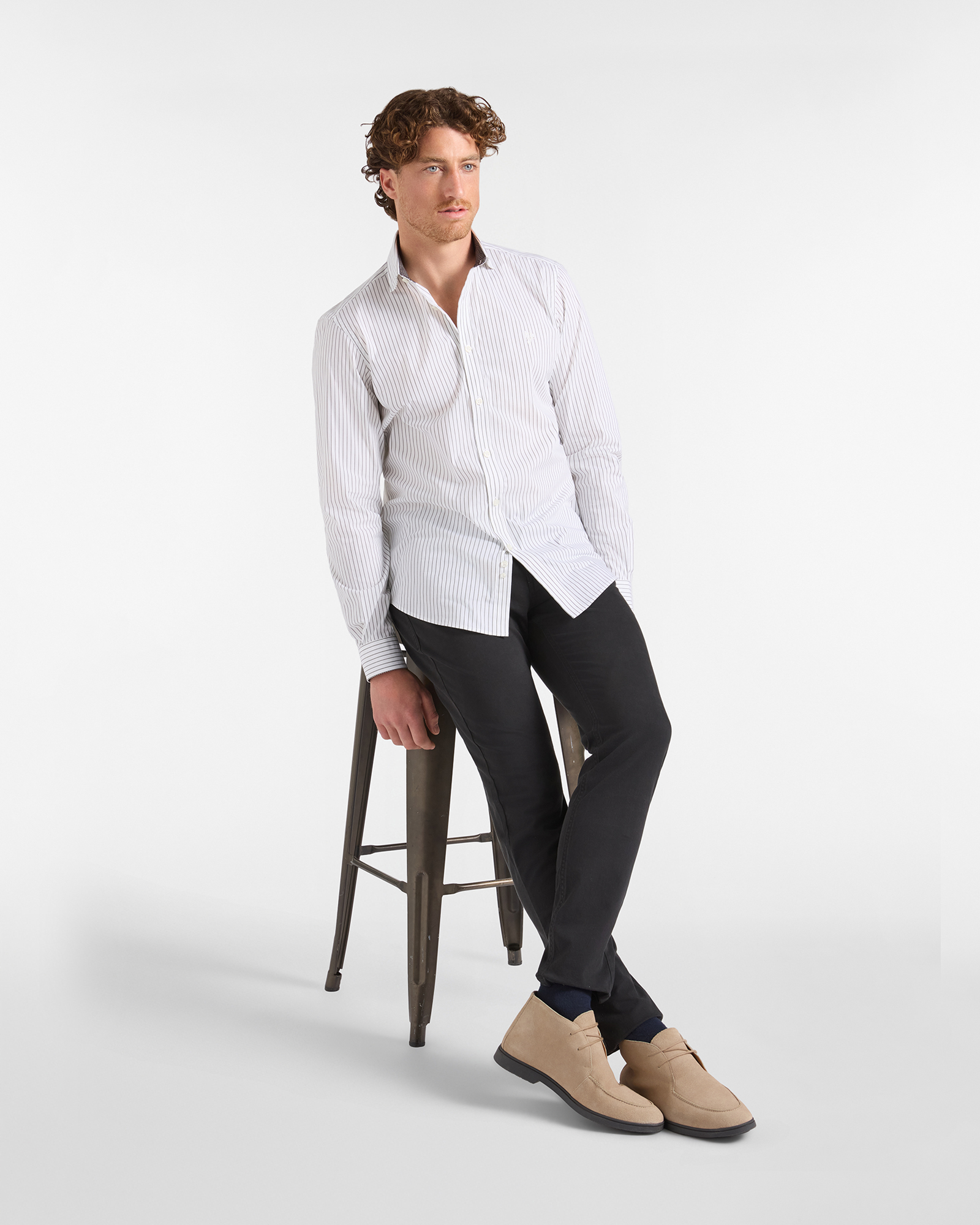 Pantalone HBJ Uomo 5 Tasche Narrow Fit in Gabardina di Cotone Stretch, NERO, large