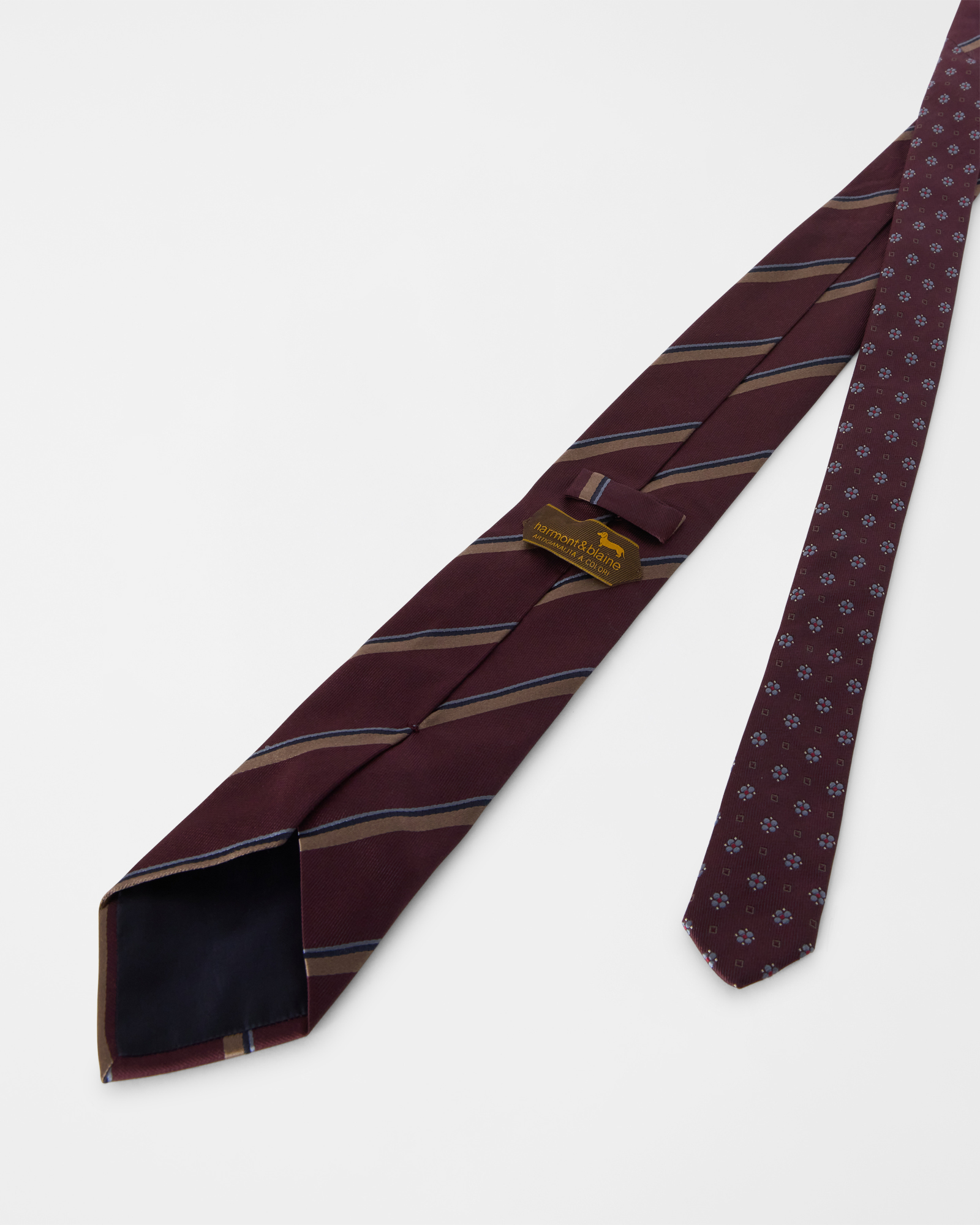 Men&rsquo;s pure silk tie with a mix of  patterns from the Colour Quality Capsule Collection, CYCLAMEN, large