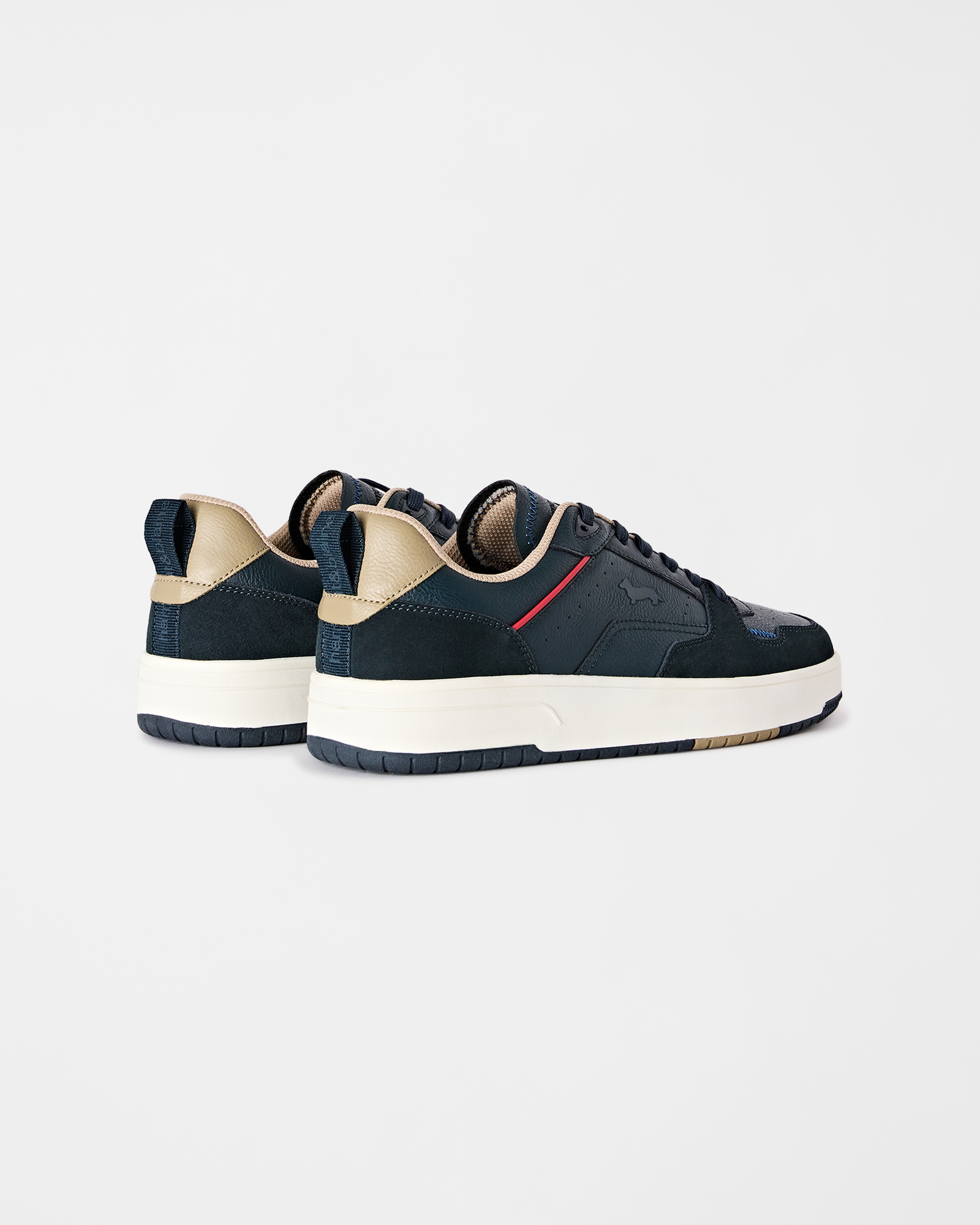 Sneaker Uomo basket-style in vera pelle, simil pelle e camoscio, BLU - BLU, large