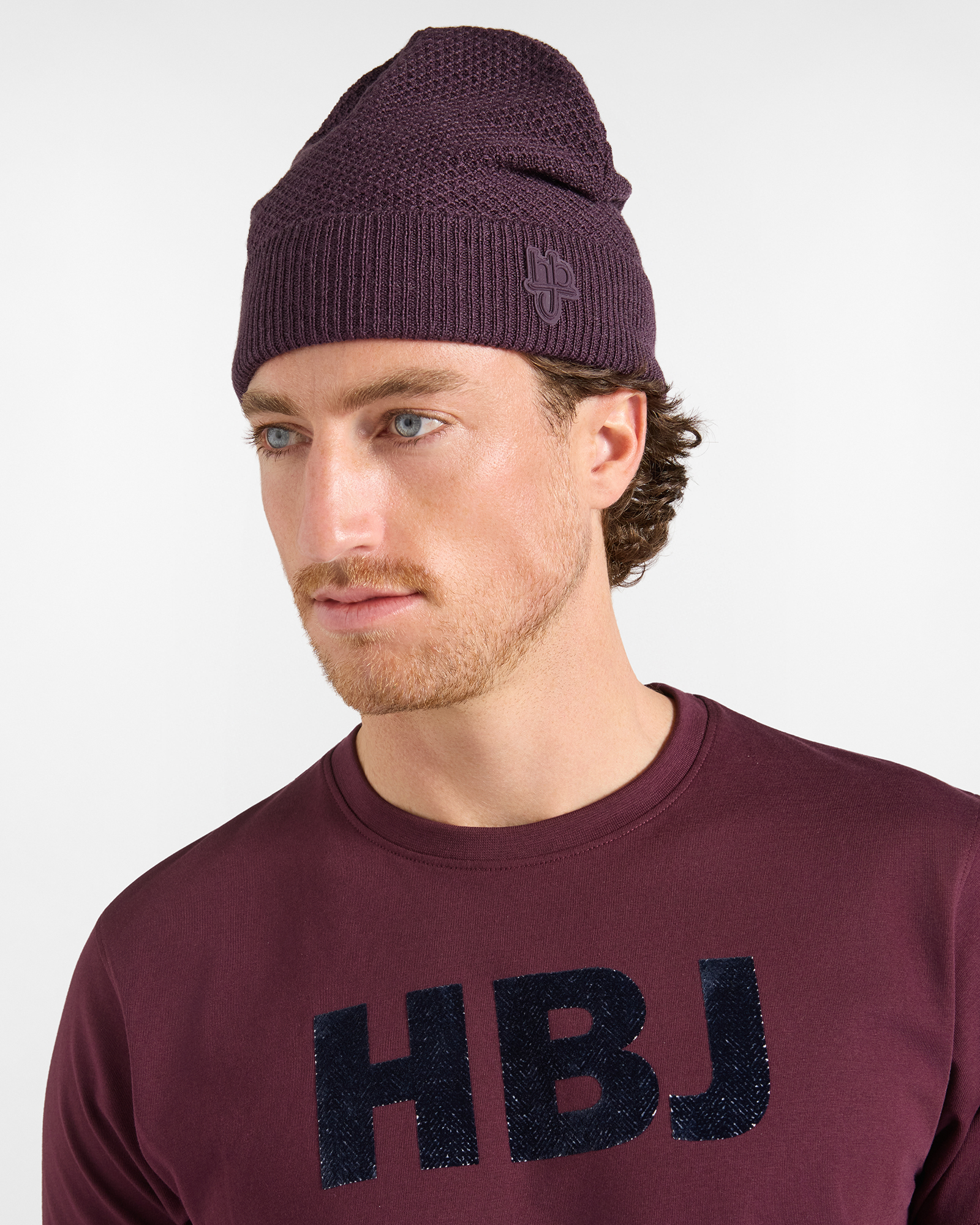 Berretto HBJ Uomo con Patch Logo Prugna