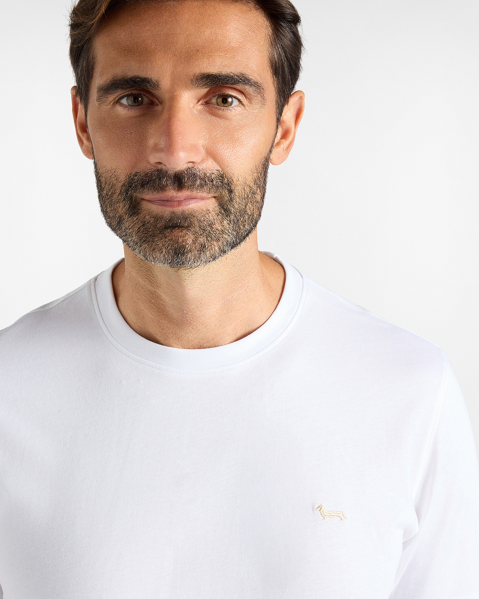 T-shirt Uomo in 100% puro cotone Narrow Fit, BIANCO, large