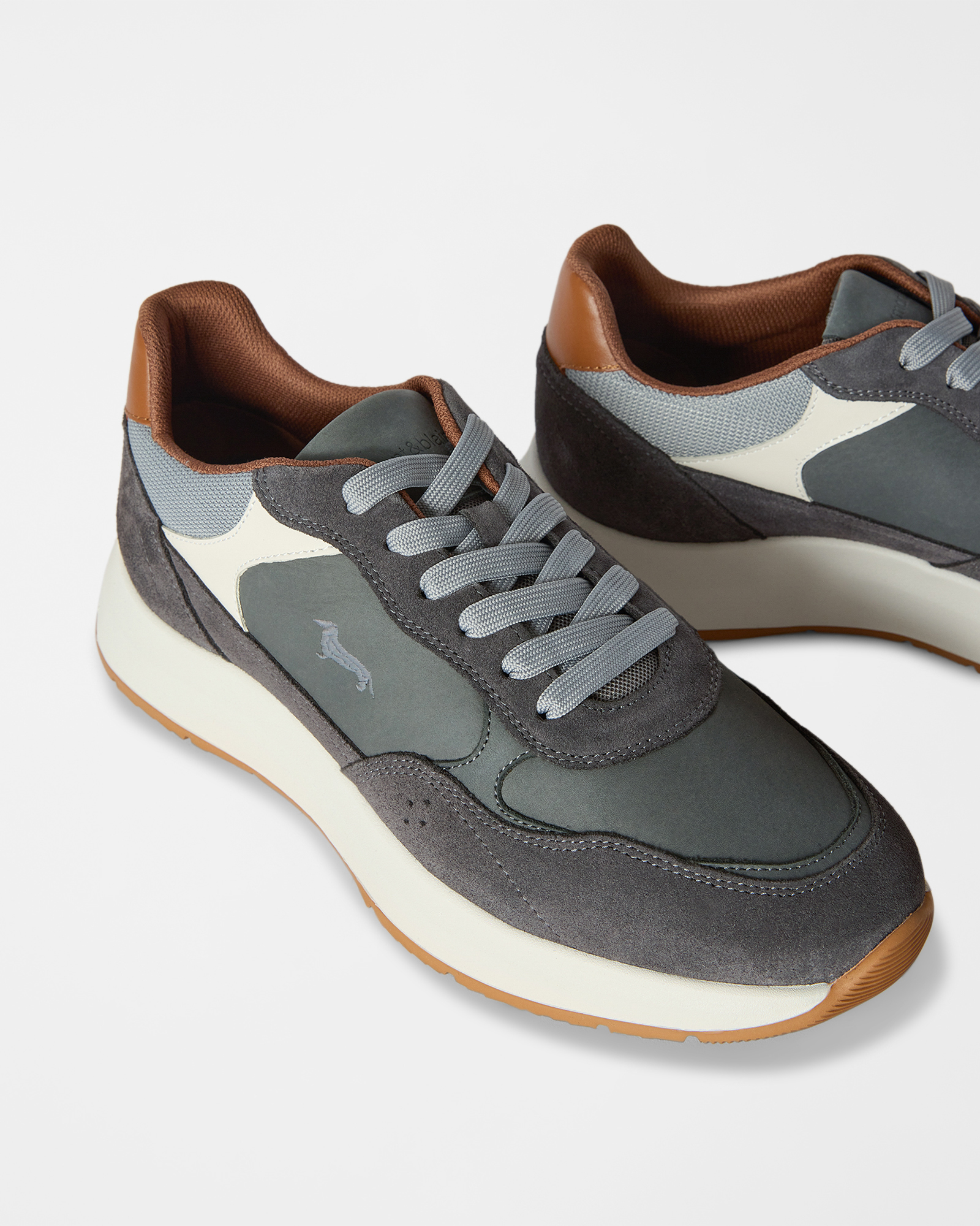 Sneaker Uomo Urban Comfort in Camoscio e Mesh, GRIGIO, large