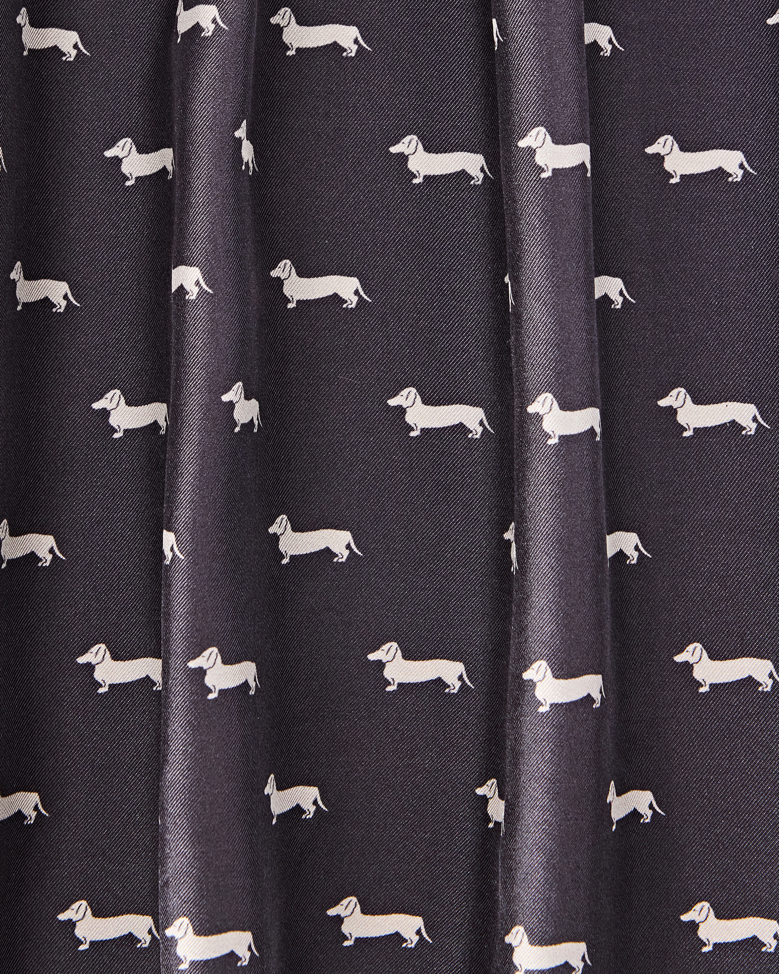 Bandana Uomo in pura seta Bassotti all over, BLU NAVY, large