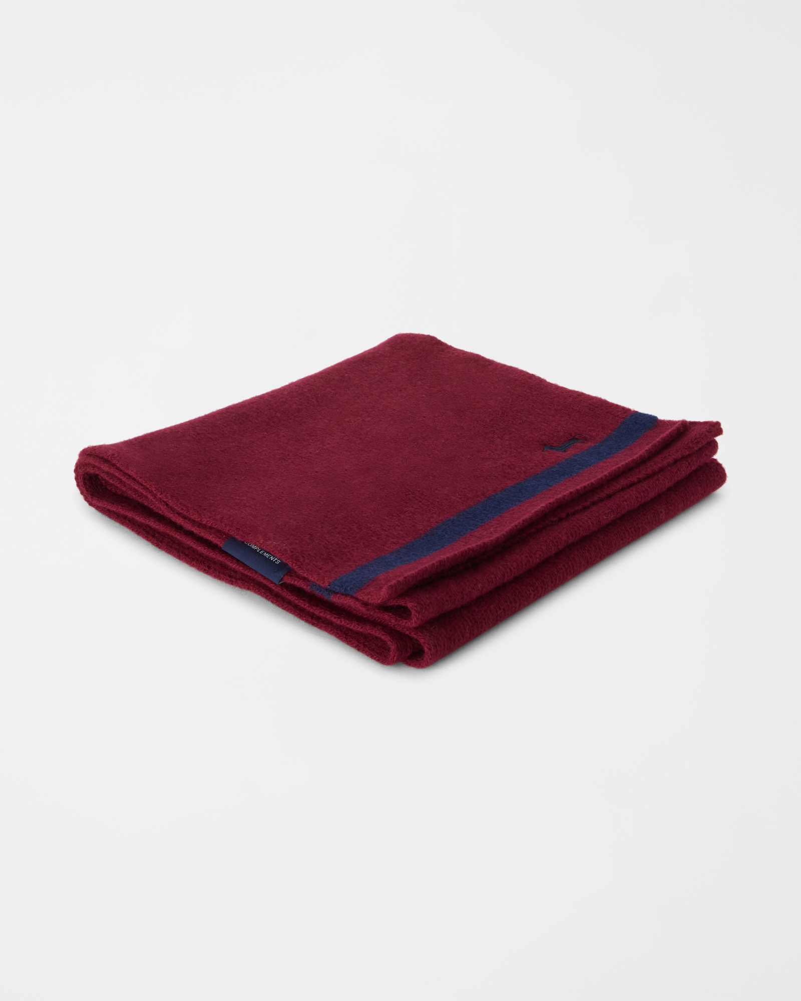 Sciarpa Uomo in misto lana e cashmere con ricamo, CICLAMINO, large