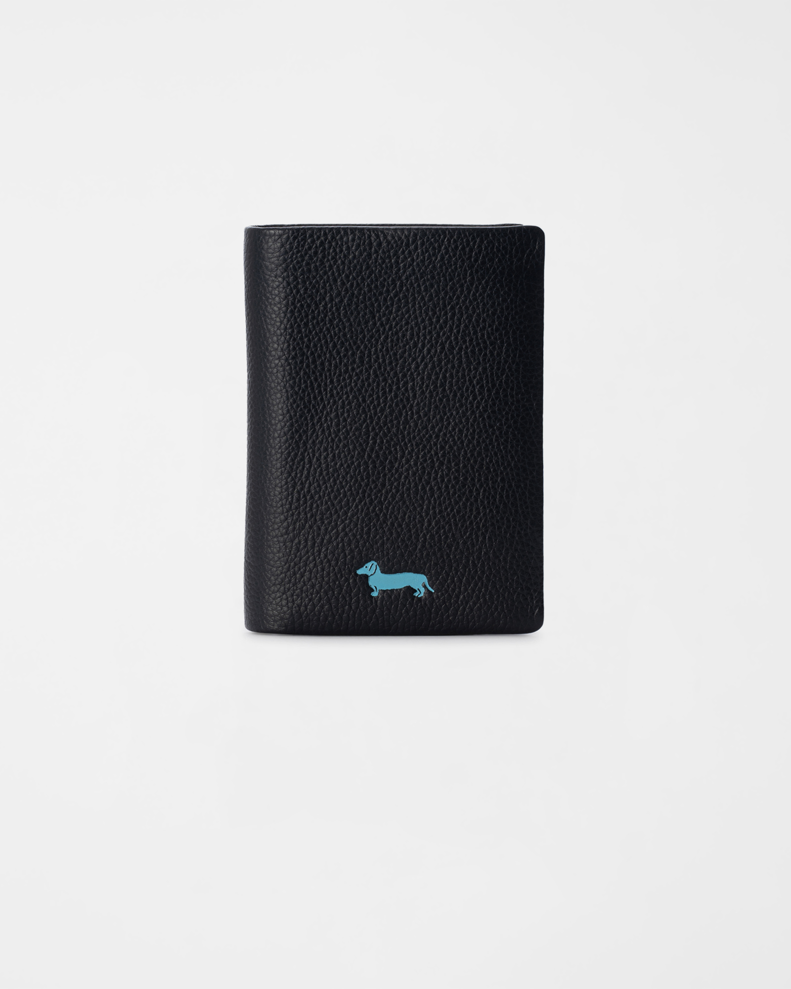 Men&rsquo;s Vertical Wallet in Genuine Leather, NAVY BLUE, large