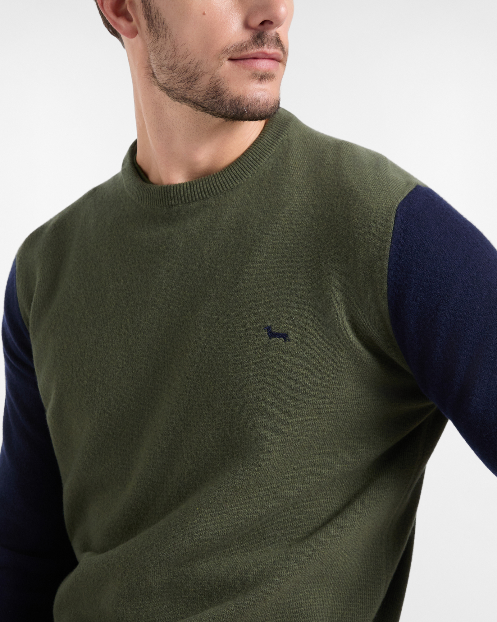 Men's regular fit sweater in a  cashmere blend, SPORT GREEN, large