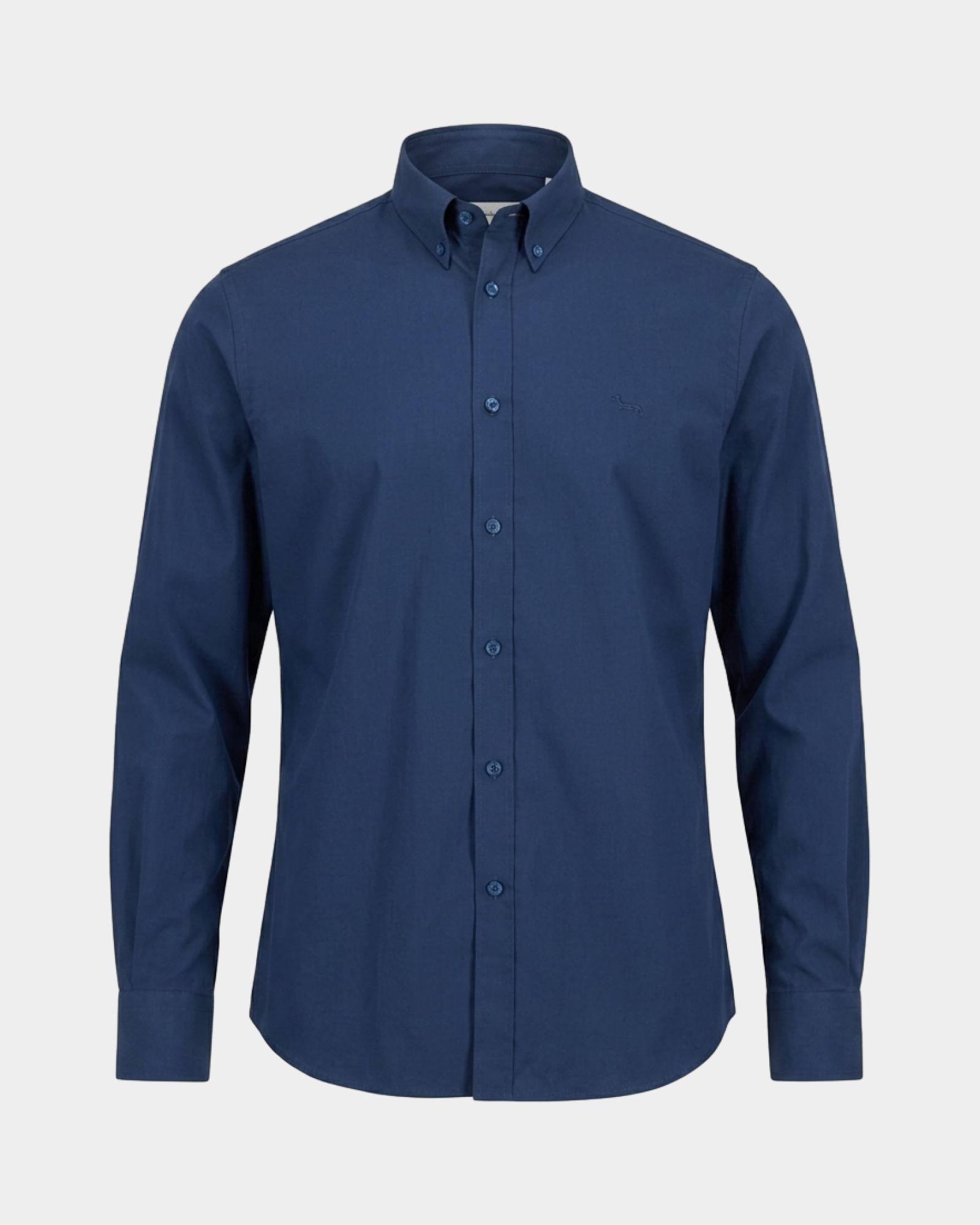Camicia Uomo popeline Regular Fit, BLU SCURO, large