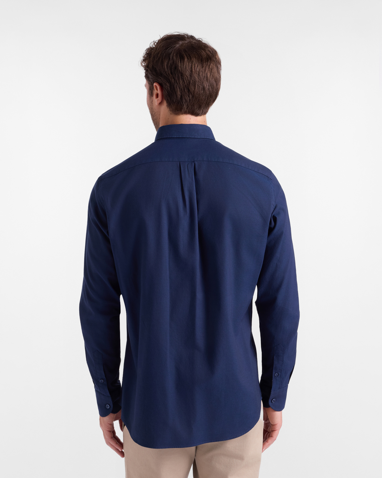 Camicia Uomo oxford con finta regimental Regular Fit blu, BLU SCURO, large