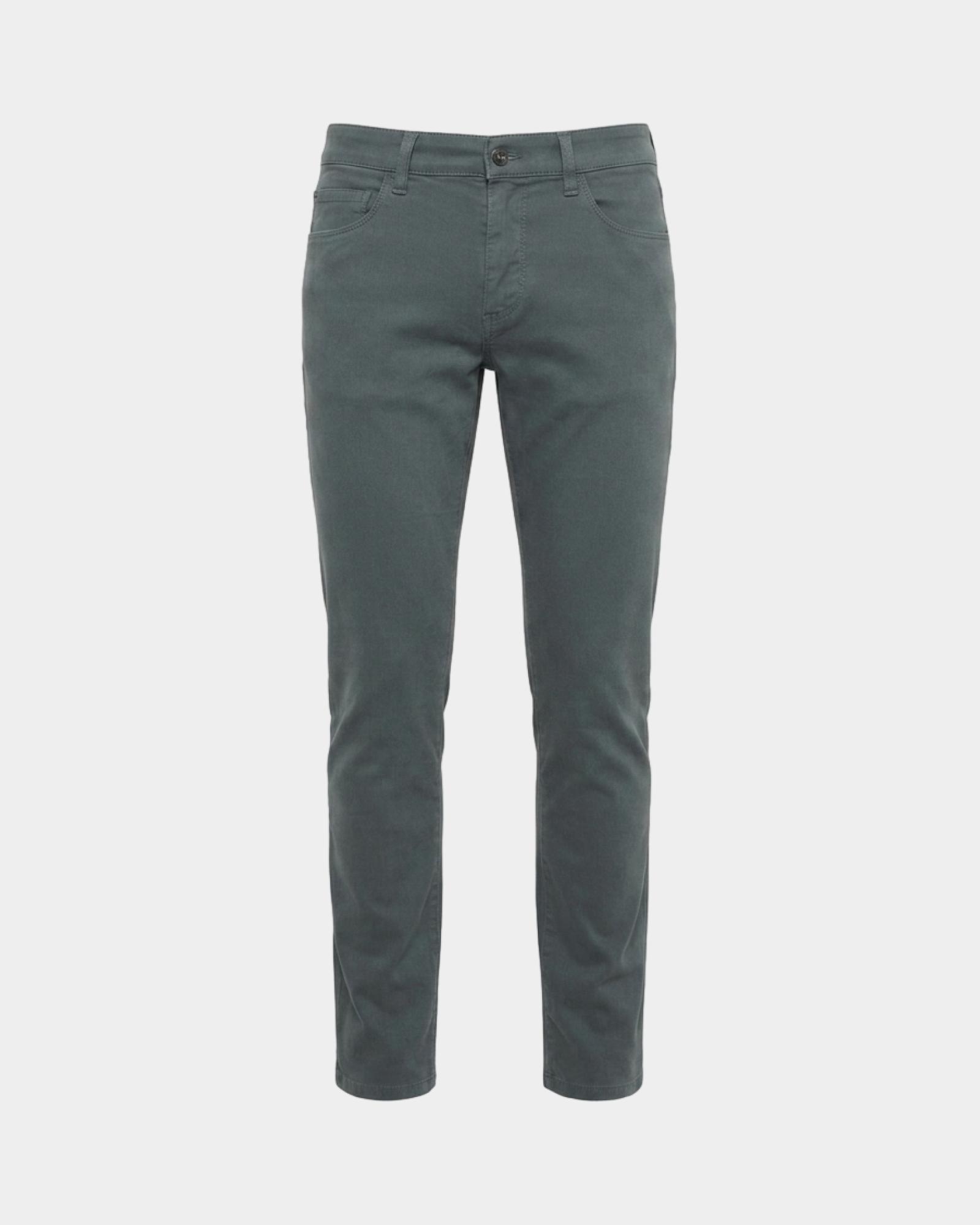 Vaqueros de 5 bolsillos para hombre en algod&oacute;n el&aacute;stico  corte Slim Made in Italy, GRIS, large