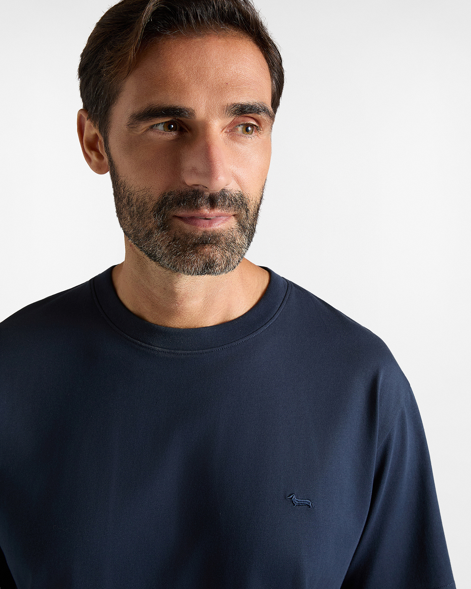 T-shirt Uomo in 100% puro cotone Relaxed Fit, BLU NAVY, large
