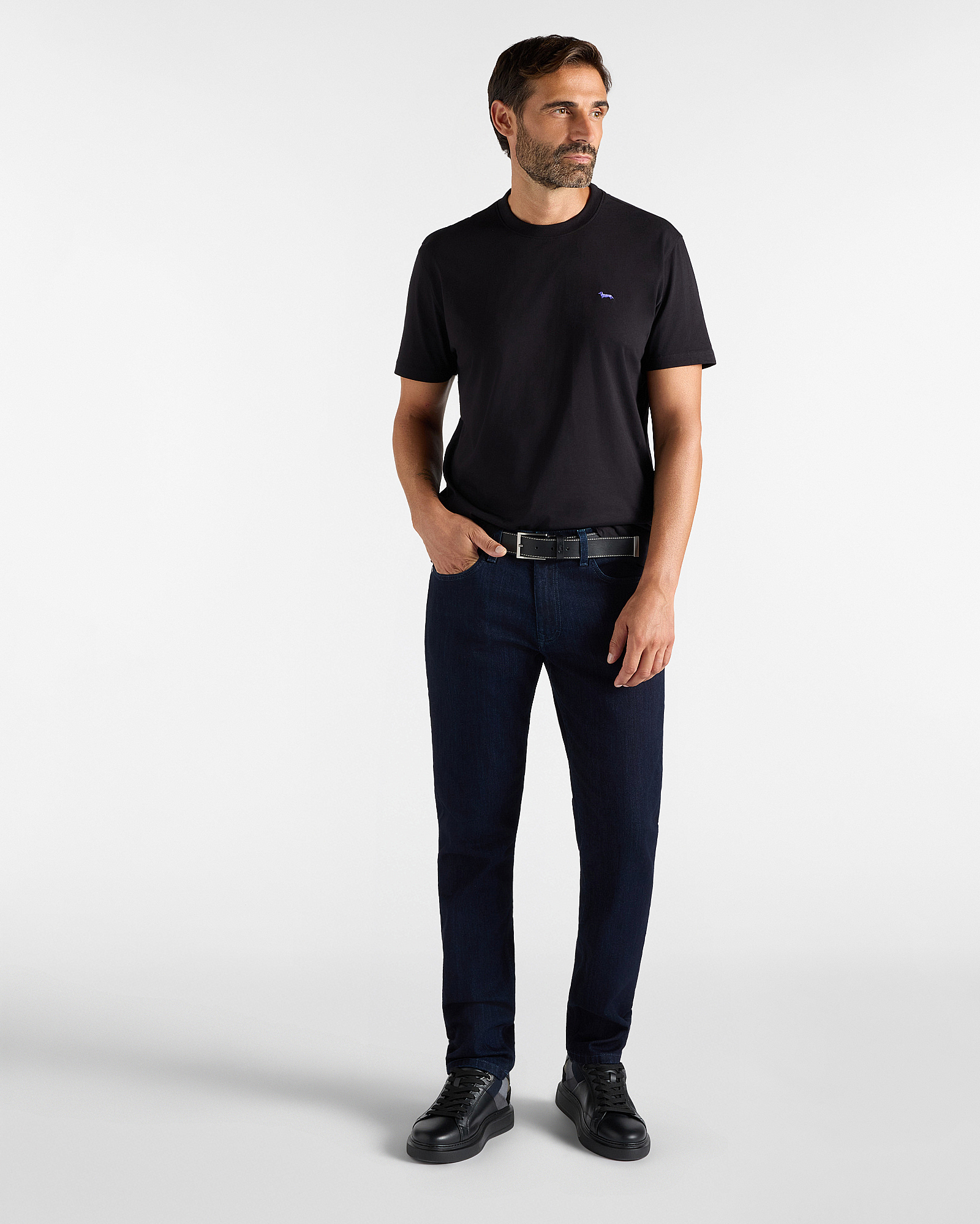T-shirt Uomo in 100% puro cotone Regular Fit, NERO, large