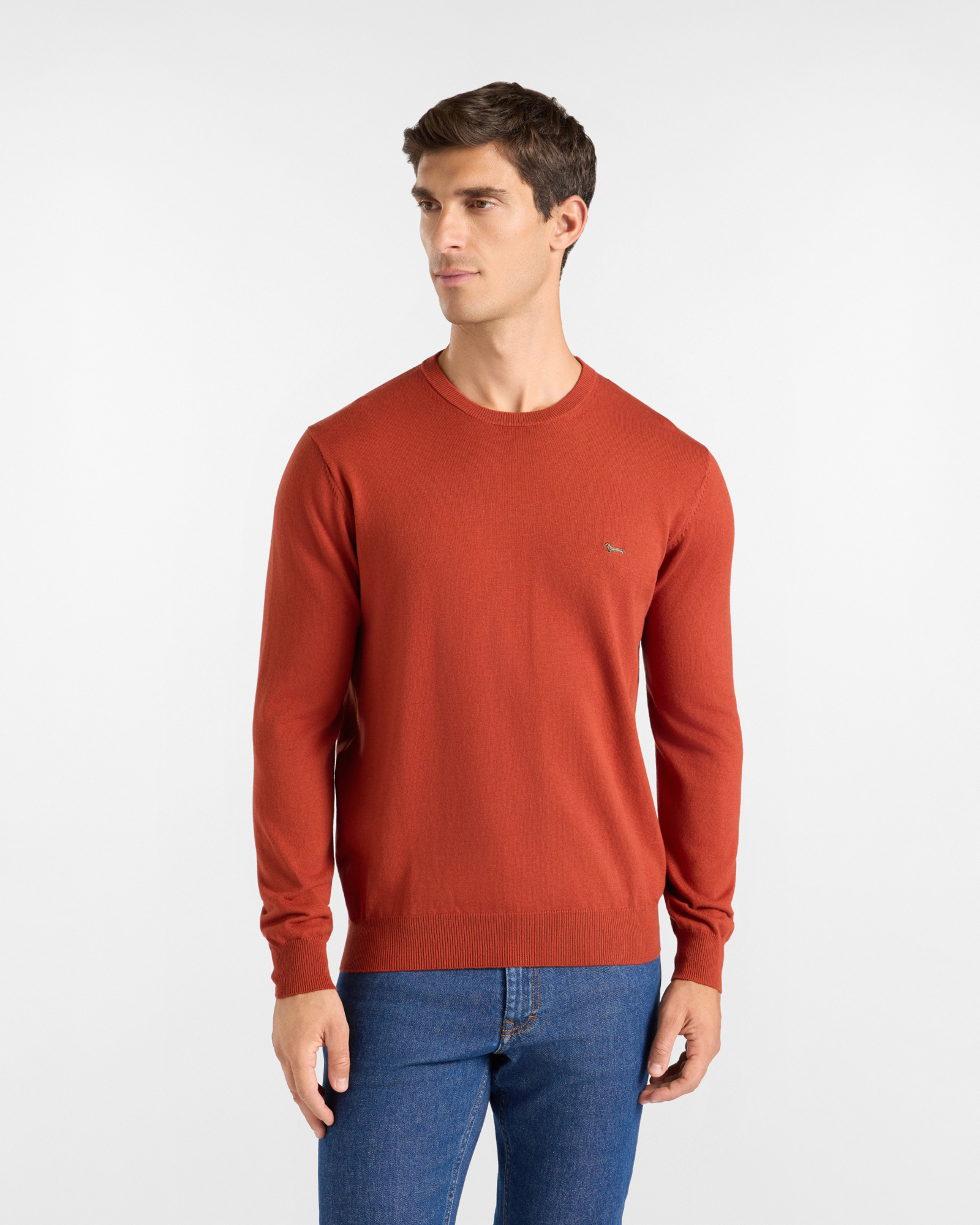 Maglia Uomo in misto lana e cotone rosso Regular Fit