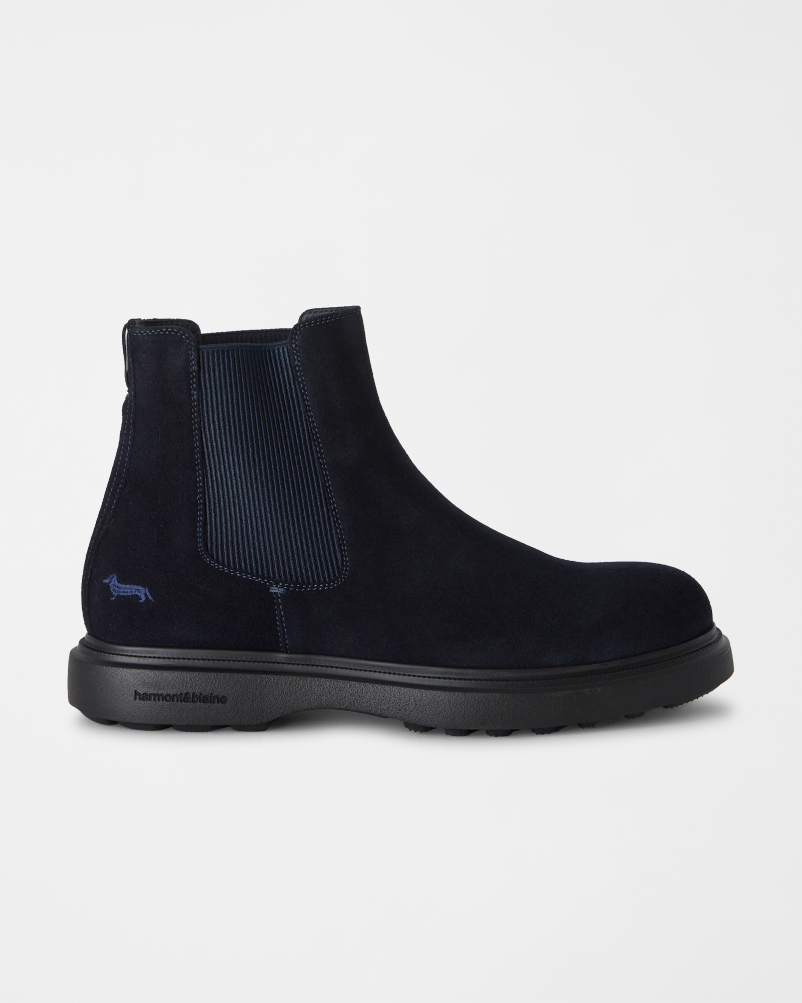 Chelsea boot Uomo in camoscio blu navy Made in Italy