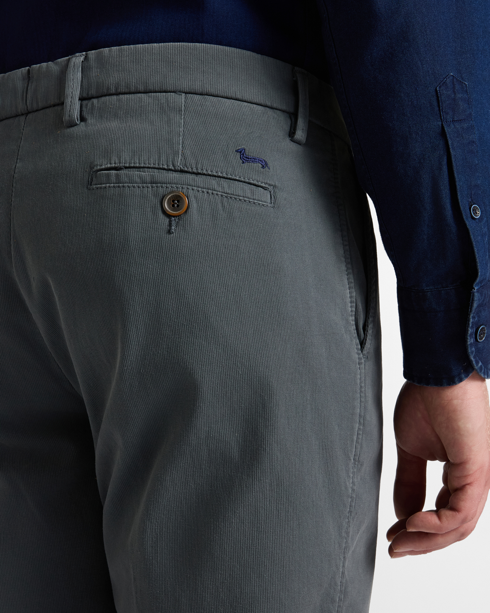 Men&rsquo;s regular-fit stretch cotton chino pants, GRAY, large