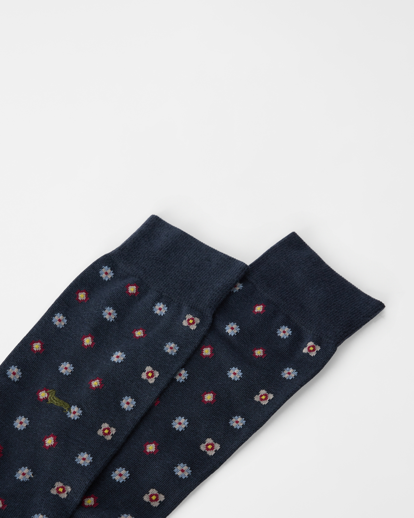 Men's cotton blend socks, NAVY BLUE, large