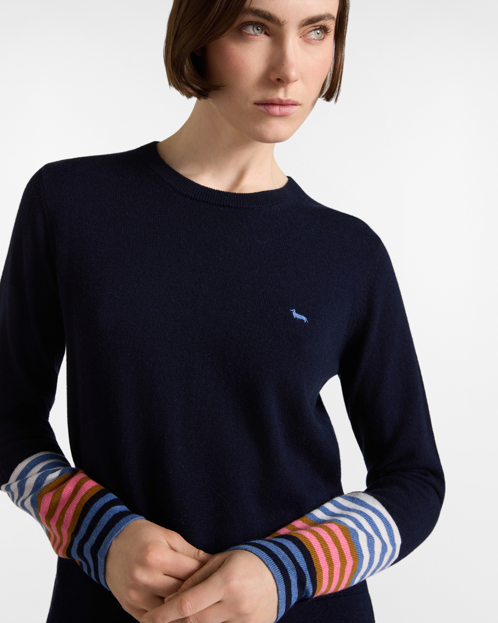 Jersey Mujer en mezcla de lana, AZUL, large