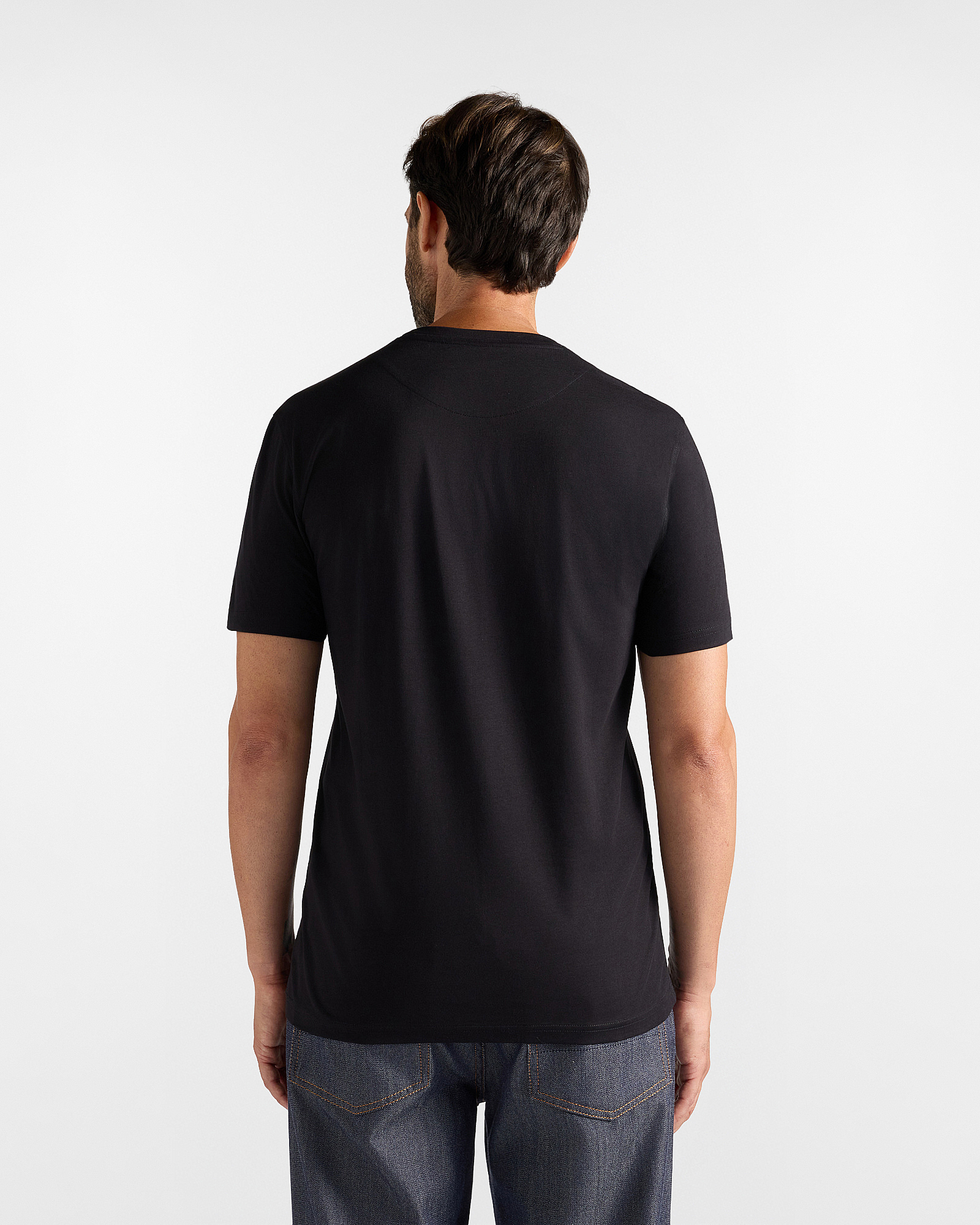 T-shirt Uomo in 100% puro cotone Narrow Fit, NERO, large
