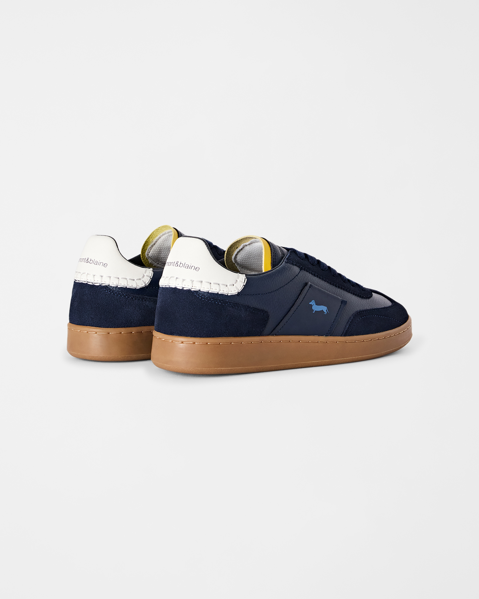 Sneaker Uomo Metropolis in pelle e camoscio con suola colorata, BLU - BLU, large