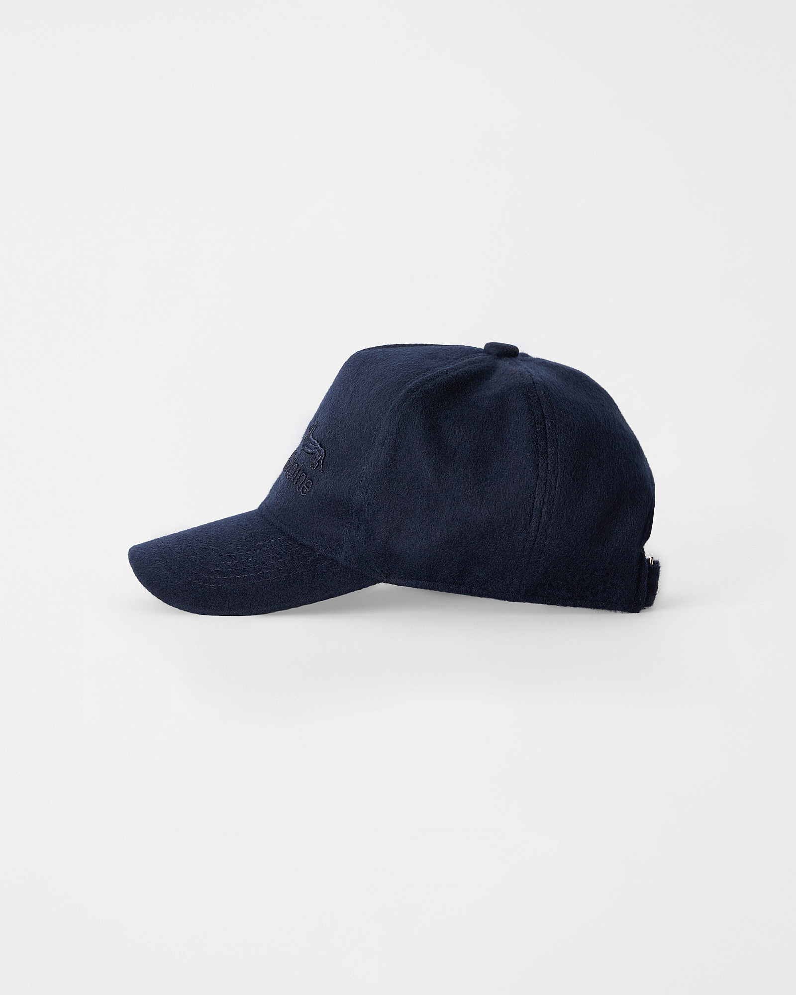 Men&rsquo;s baseball cap in a wool blend with an embroidered dachshund, BLUE, large