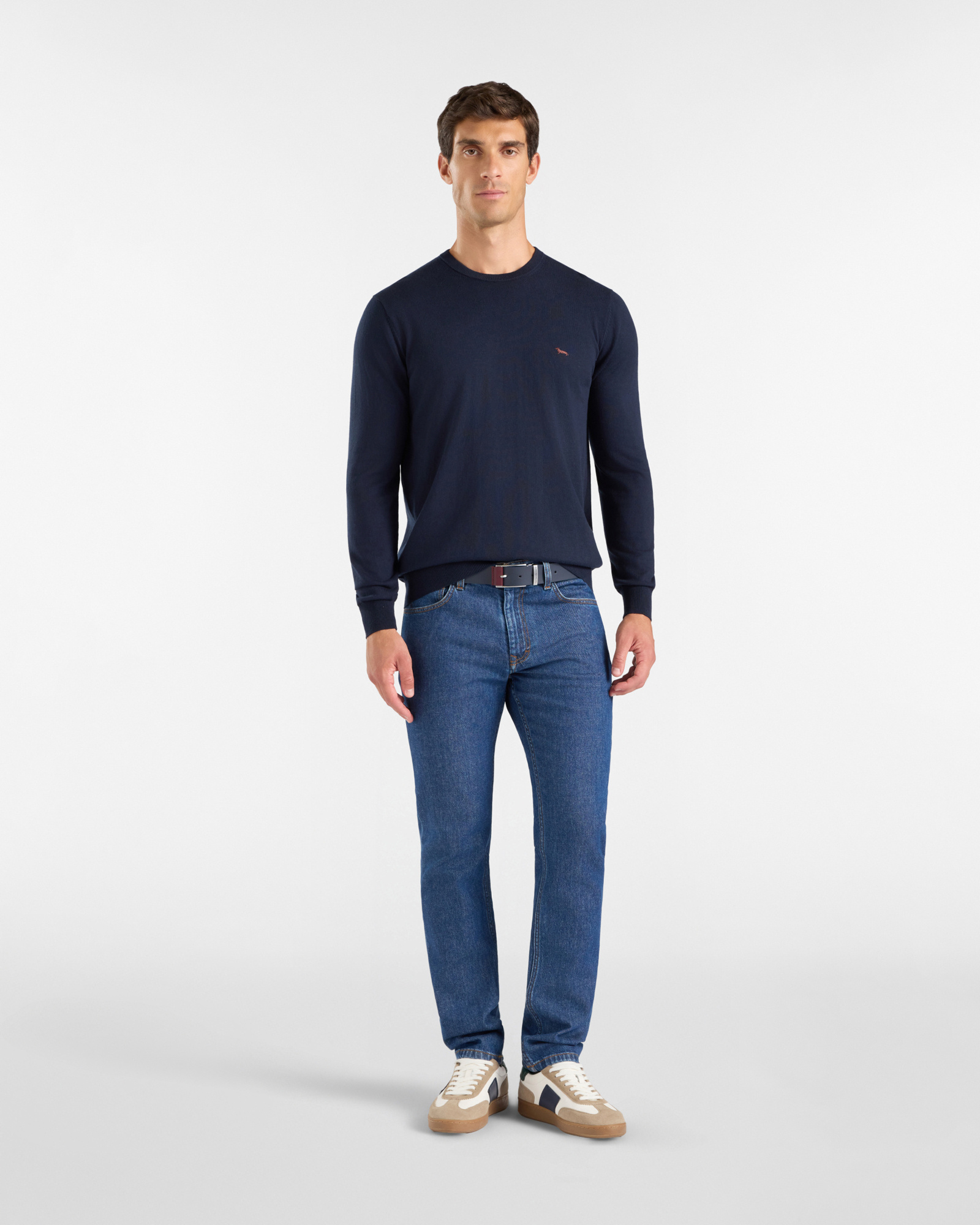 Maglia Uomo in misto lana e cotone  Regular Fit, BLU NAVY, large