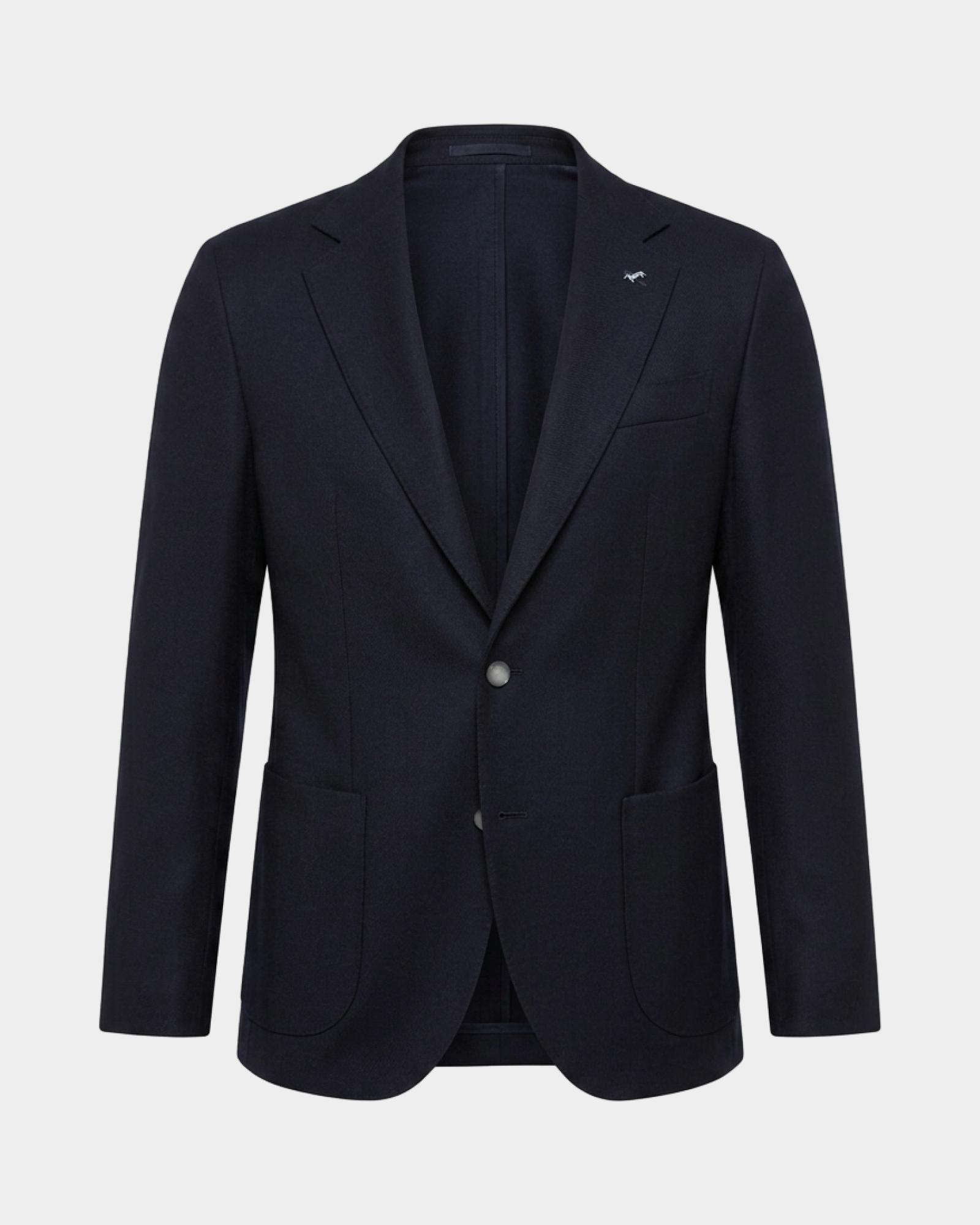 Men's Made-in-Italy pure wool blazer, NAVY BLUE, large