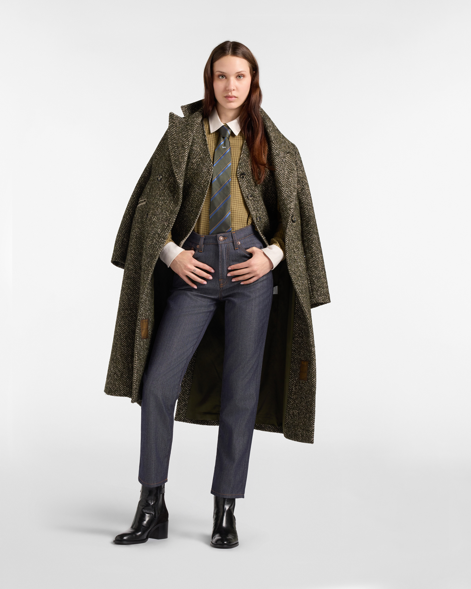 Vaqueros de mujer de 5 bolsillos de la colecci&oacute;n &laquo;Capsule Qualit&agrave; a Colori&raquo;, AZUL DENIM, large