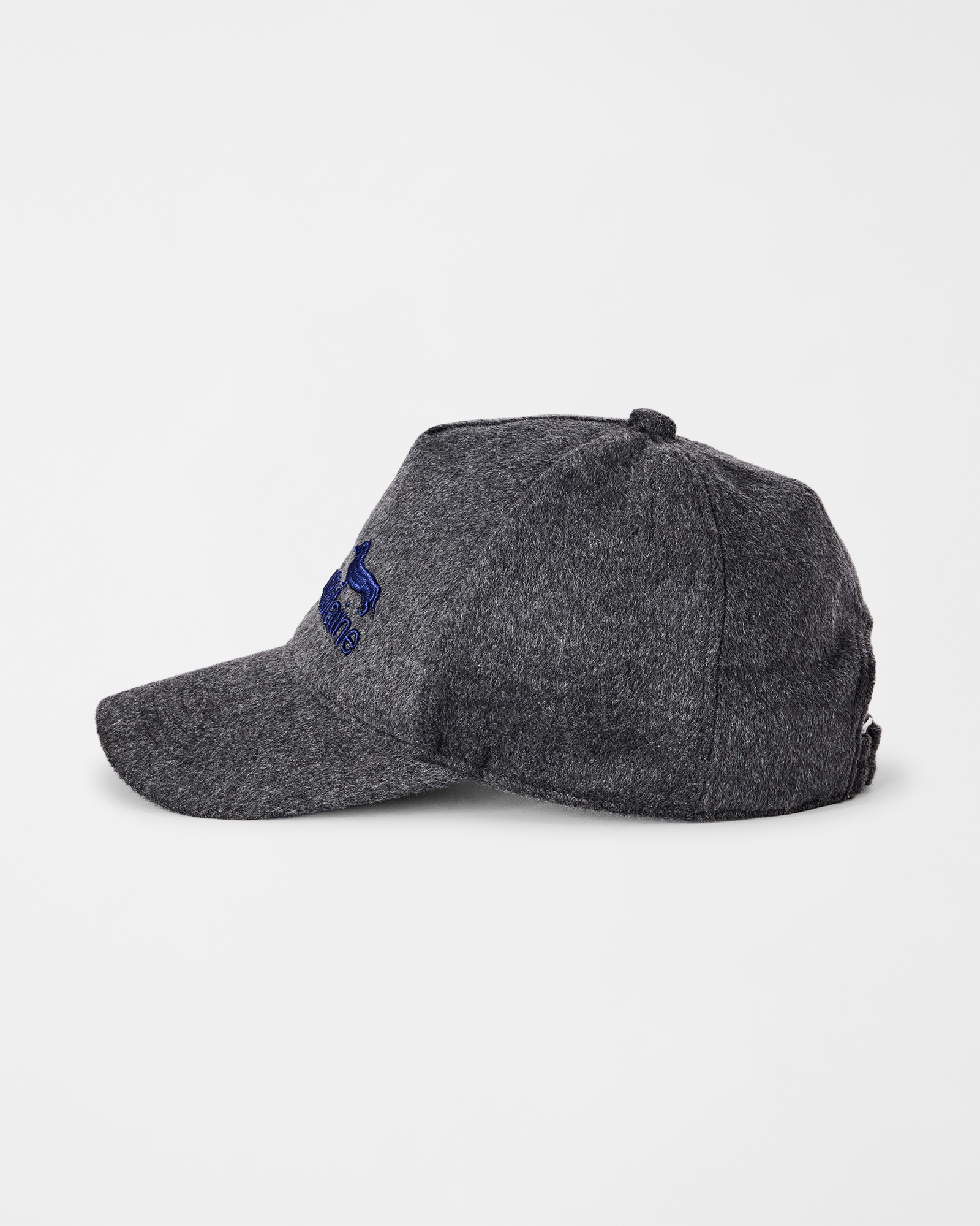 Men&rsquo;s baseball cap in a wool blend with an embroidered dachshund, GRAY, large