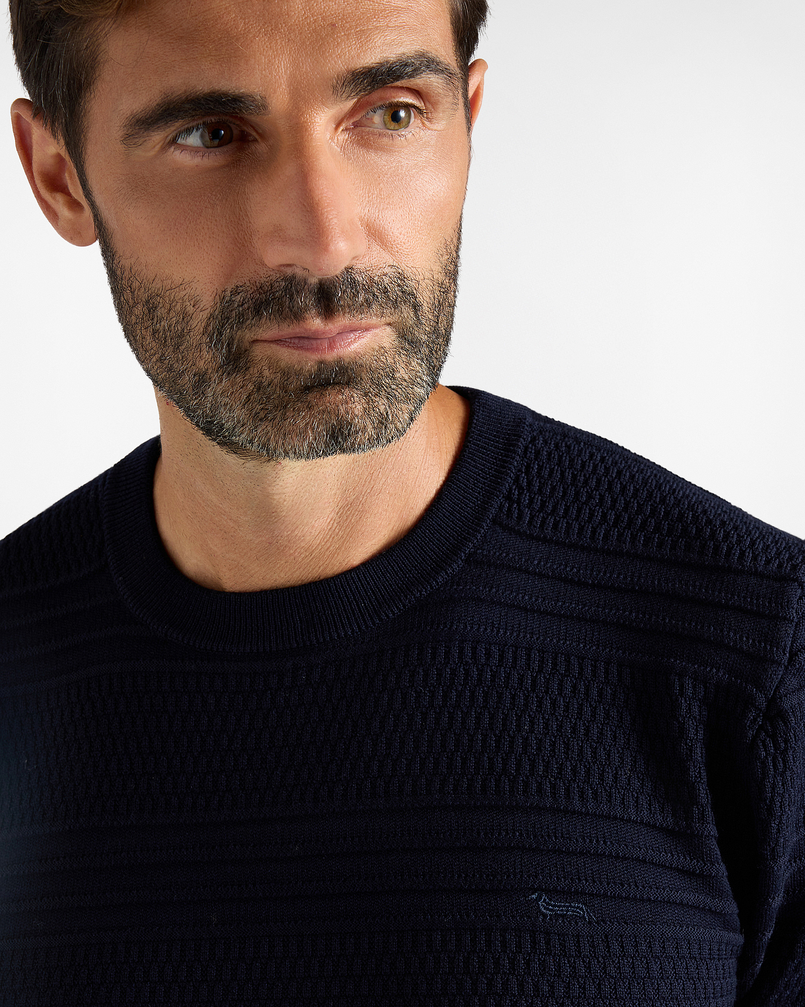 Maglia Uomo in 100% pura lana Regular Fit Made in Italy, BLU NAVY, large
