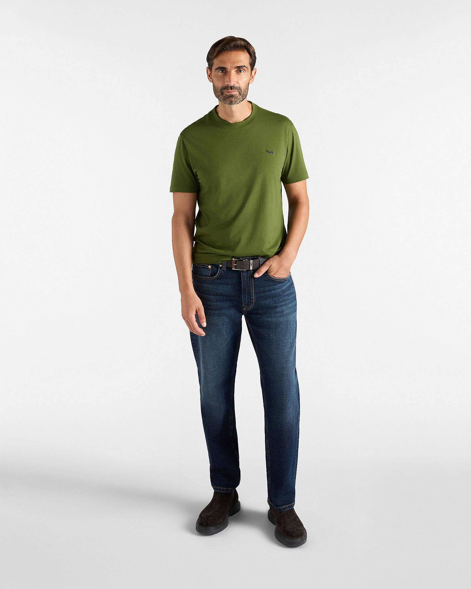 T-shirt Uomo in 100% puro cotone Regular Fit, VERDE SPORT, large