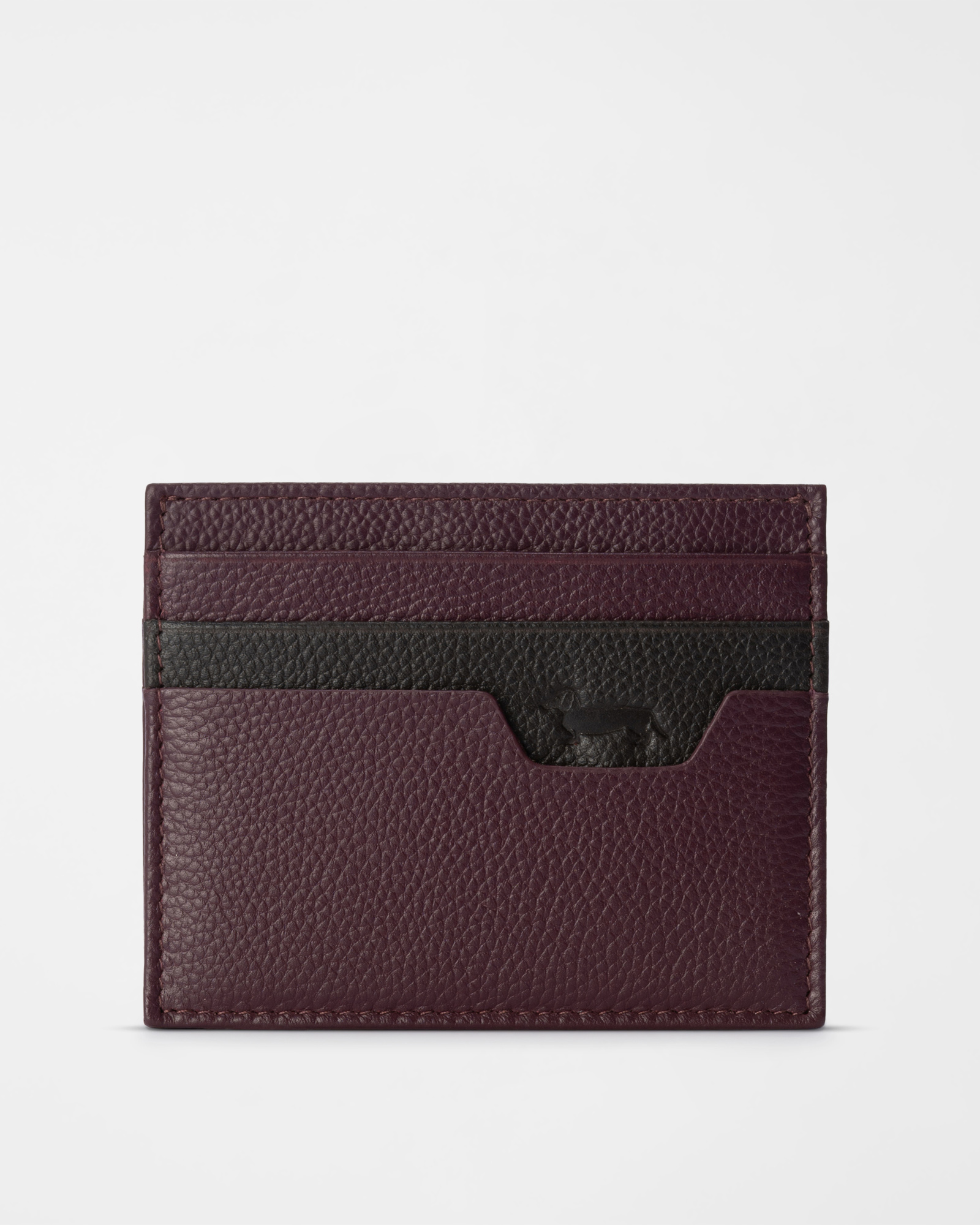 Portacarte Uomo in Vera Pelle Bordeaux