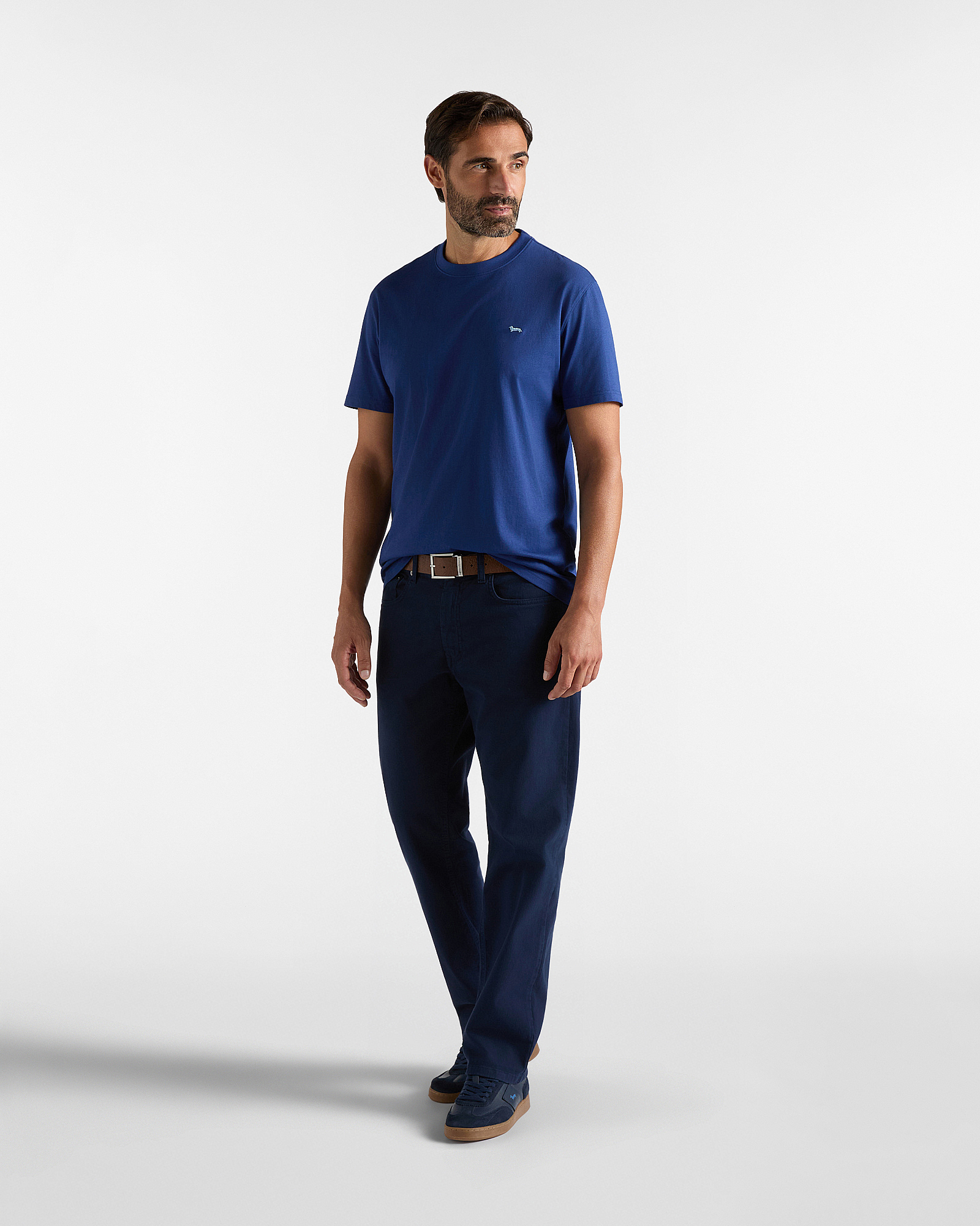 T-shirt Uomo in 100% puro cotone Regular Fit, BLU SPORT, large