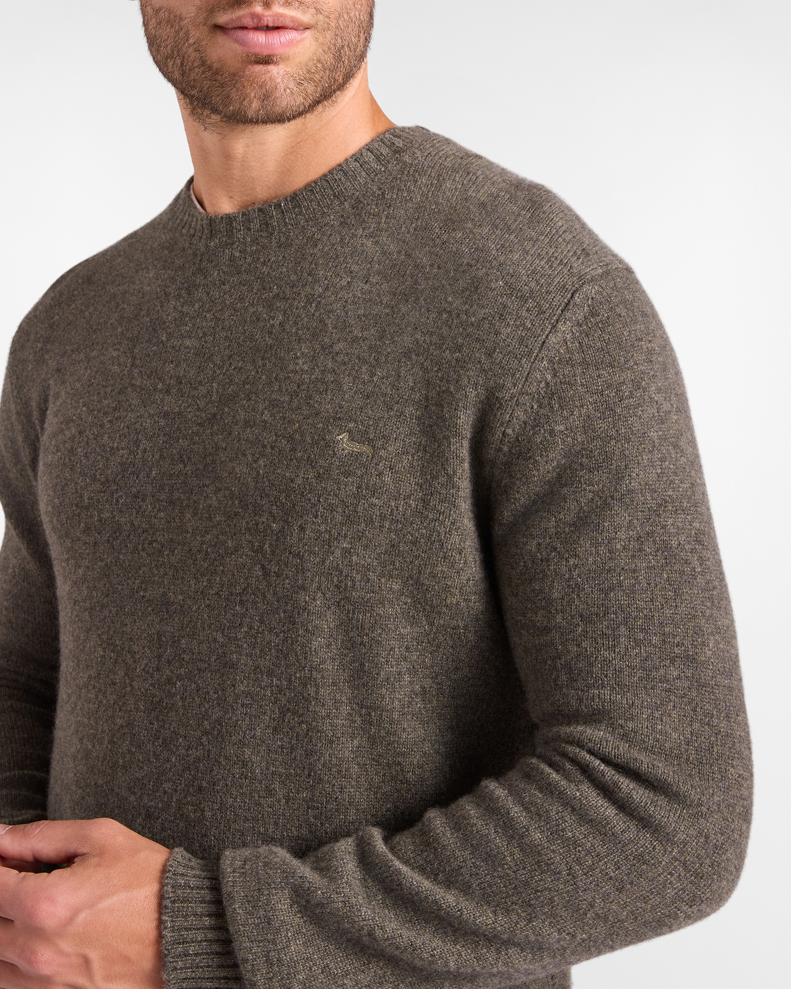 Maglia Uomo in 100% puro cashmere Regular Fit Made in Italy, VERDE PETROLIO, large