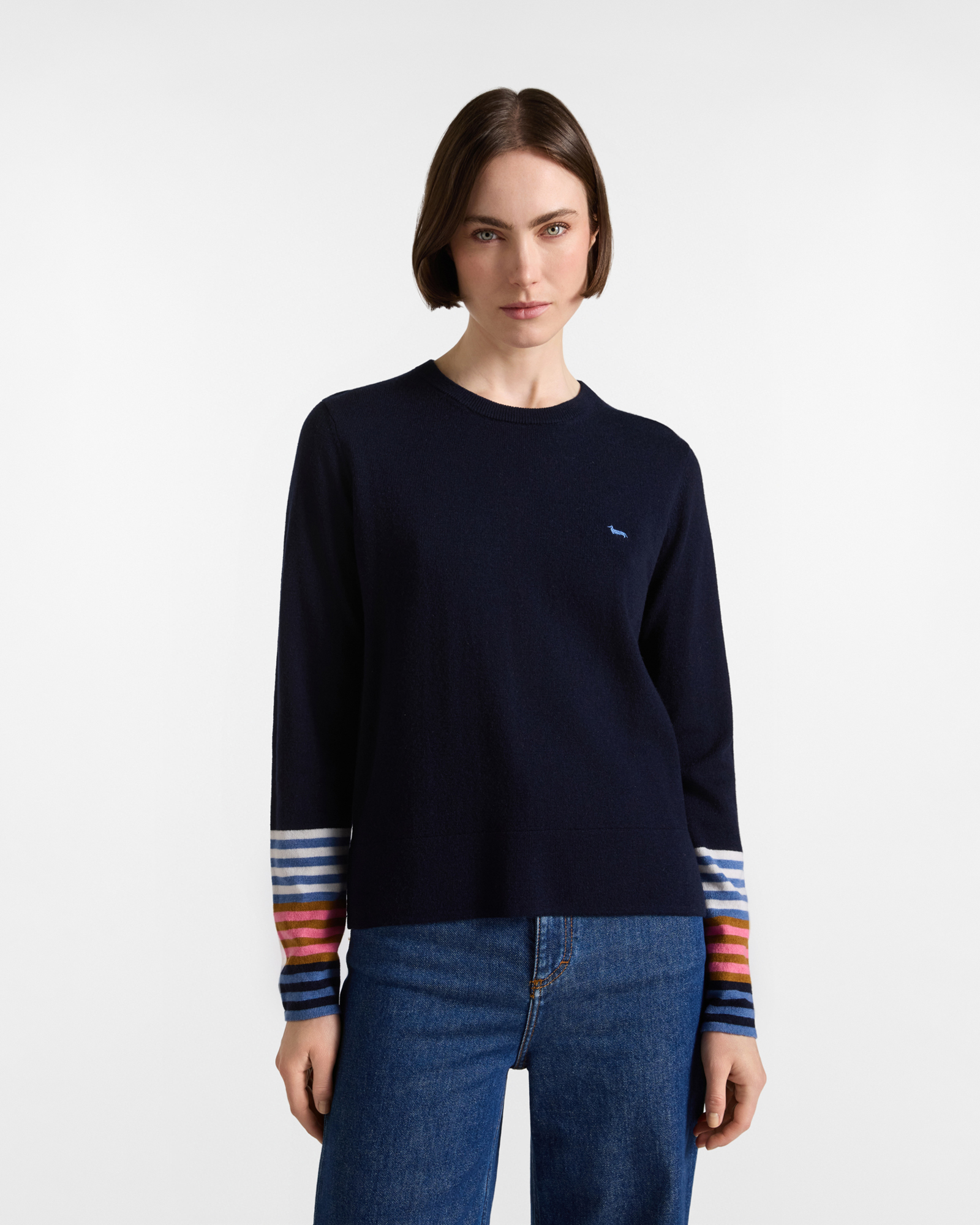 Maglia Donna in misto lana blu