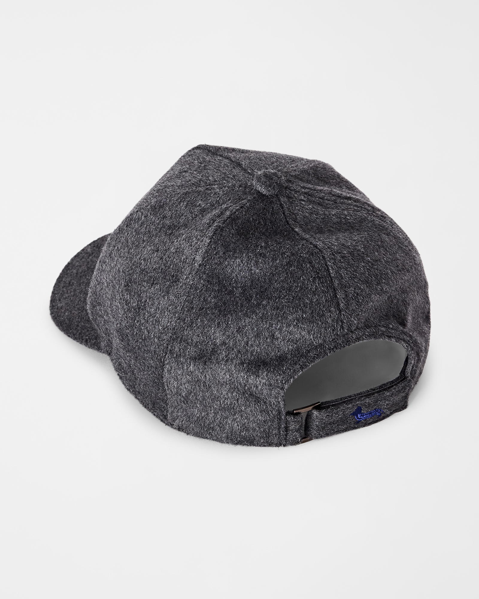 Men&rsquo;s baseball cap in a wool blend with an embroidered dachshund, GRAY, large