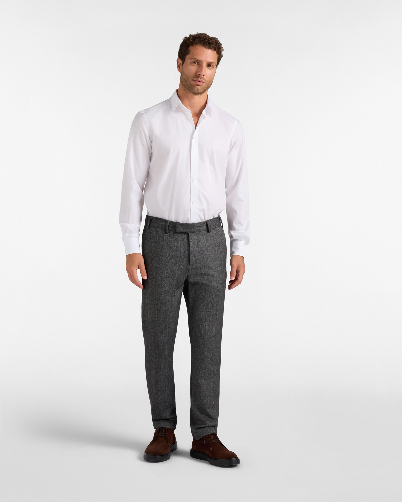 Men&rsquo;s dark jogger trousers, GRAY, large