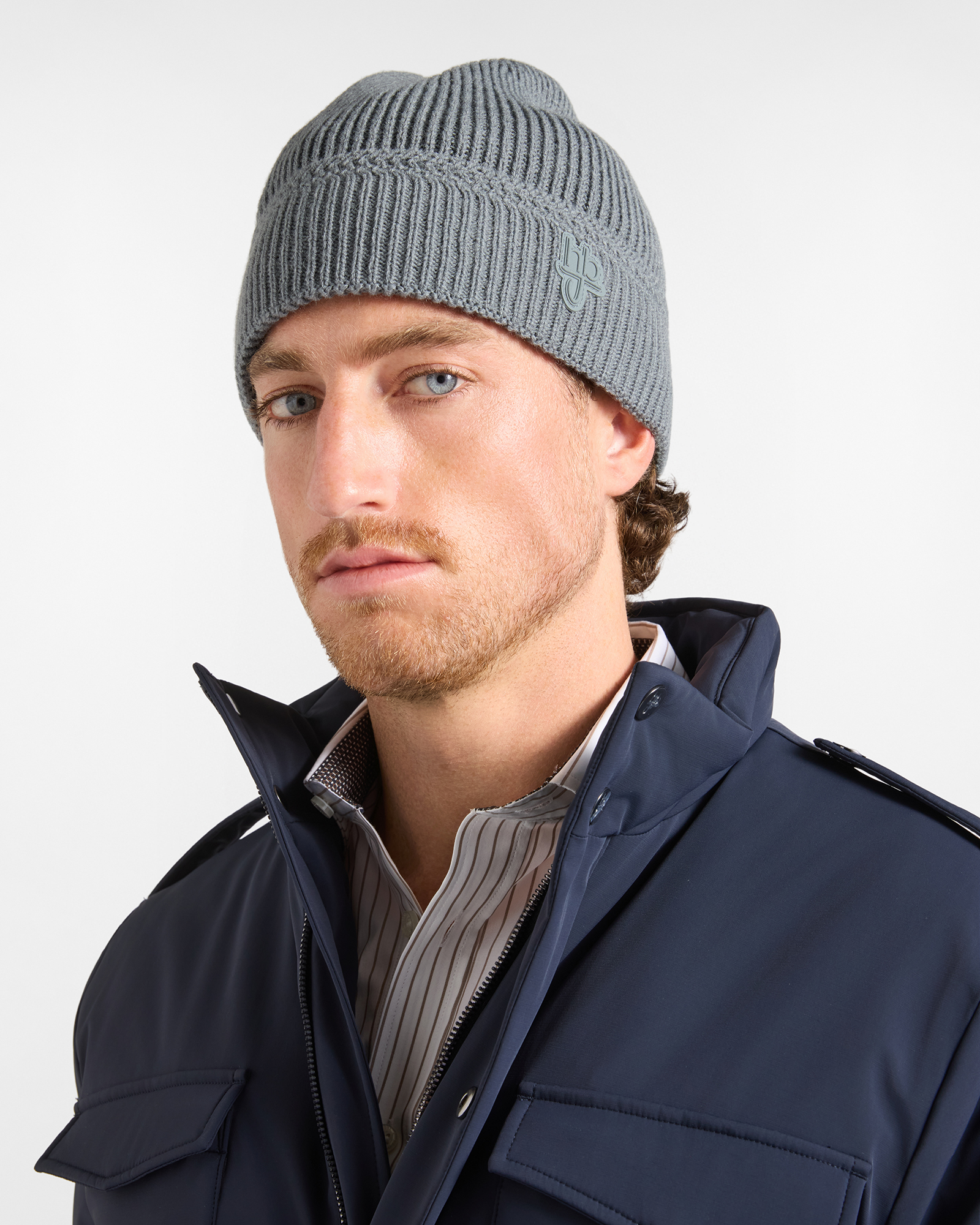 Berretto HBJ Uomo con Patch Logo, GRIGIO, large