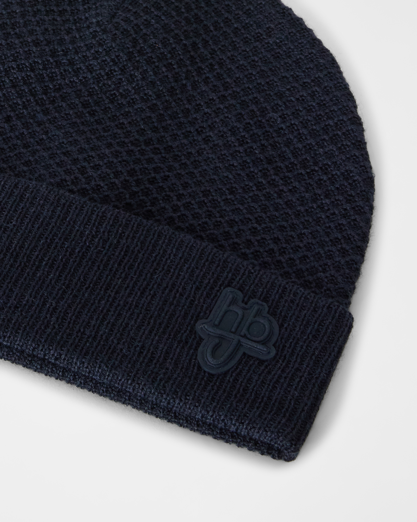 Berretto HBJ Uomo con Patch Logo, BLU SCURO, large